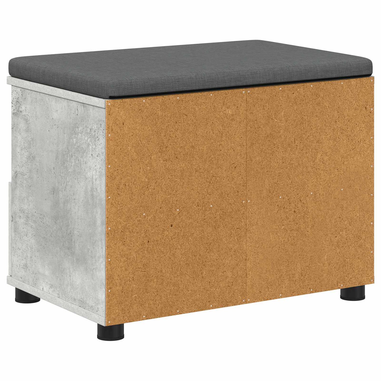 Gangbenk BetongGrå 60 x 38 x 46 cm Konstruert treverk og stoff