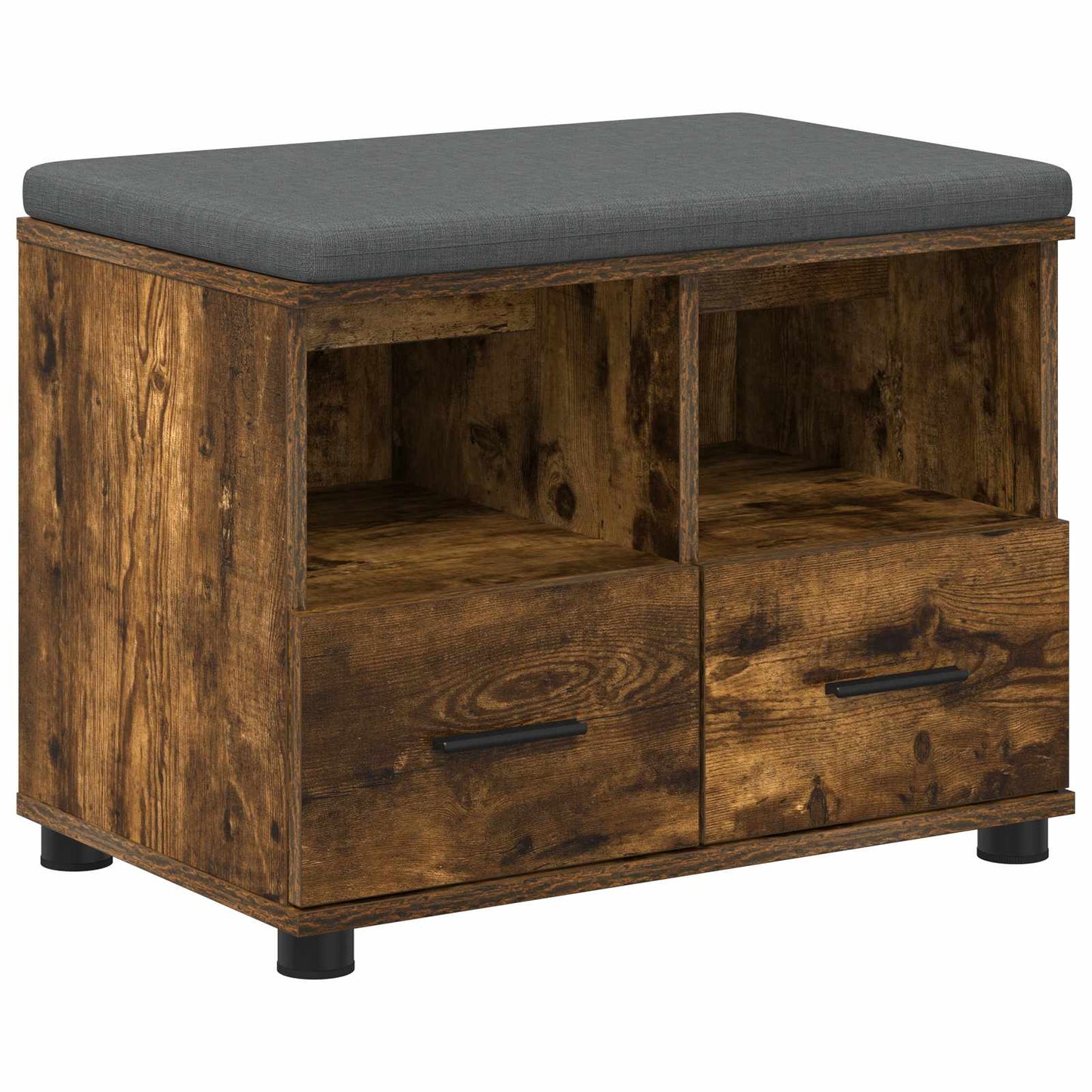 Gangbenk Røkt Eik 60 x 38 x 46 cm Konstruert treverk og stoff