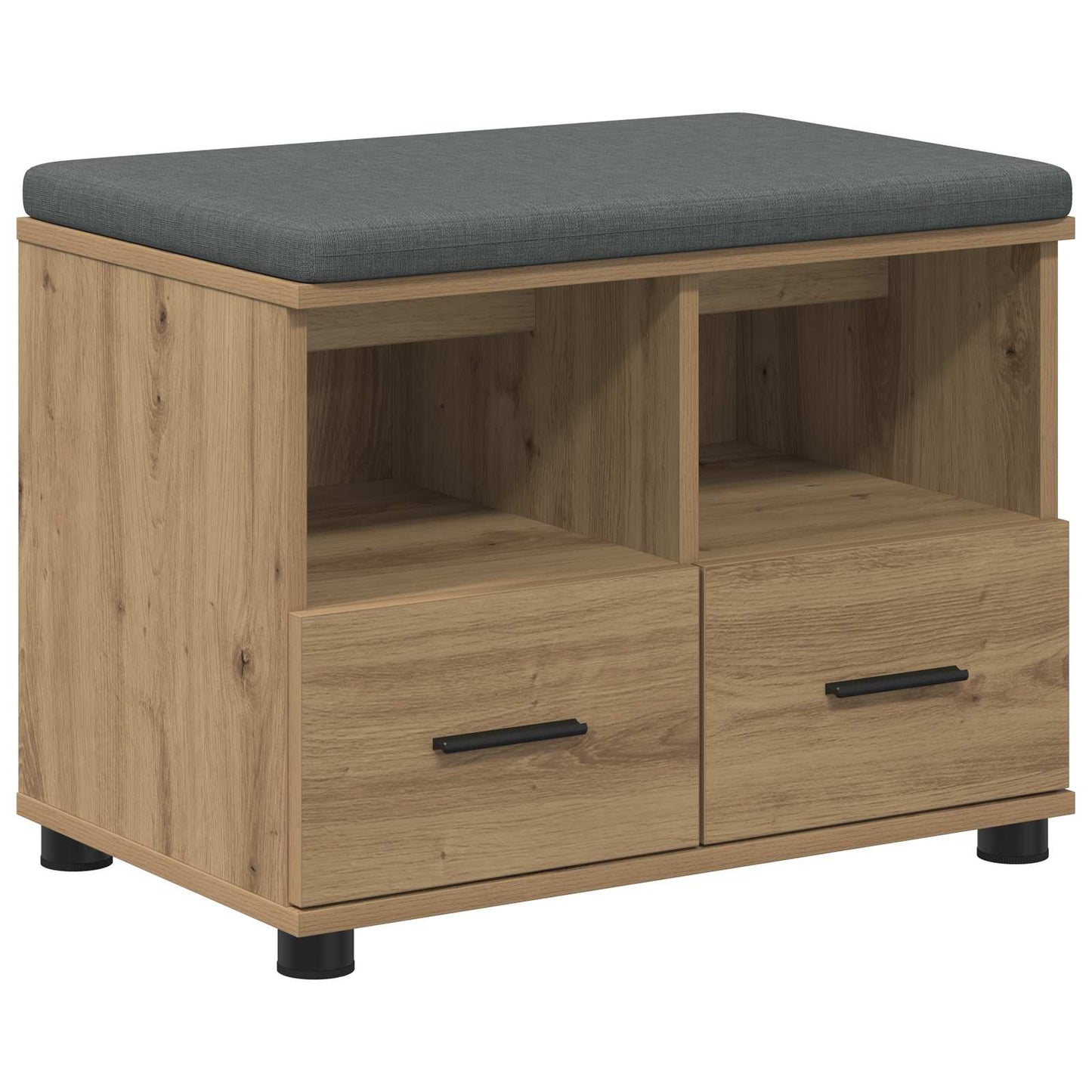 Gangbenk med pute med skuff Artisan Eik 60 x 38 x 46 cm