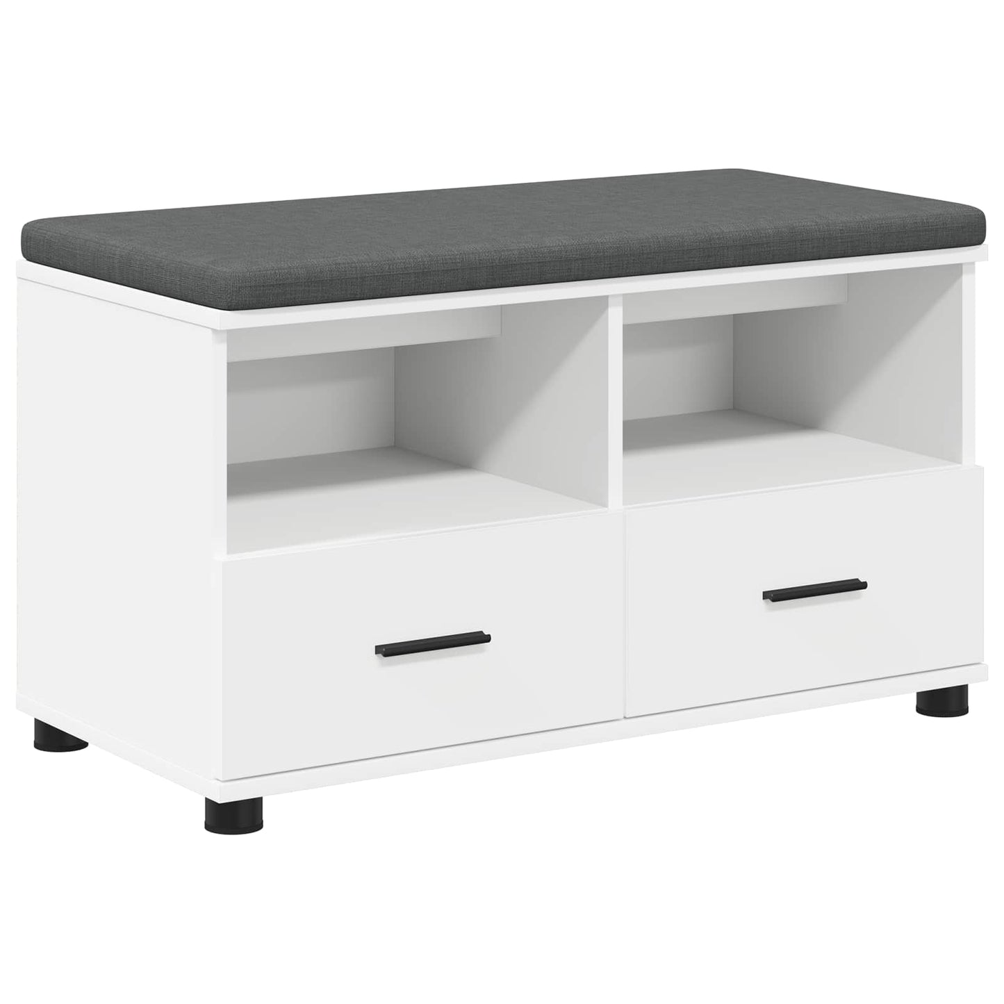 Gangbenk Hvit 80 x 38 x 46 cm Konstruert treverk og stoff