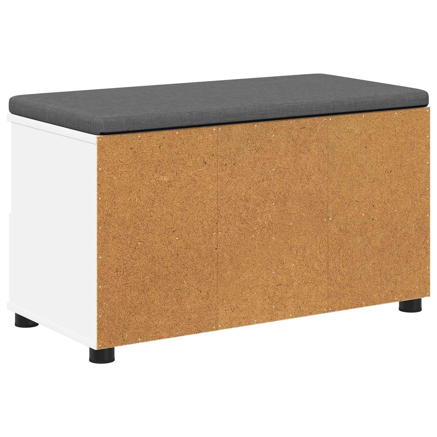 Gangbenk Hvit 80 x 38 x 46 cm Konstruert treverk og stoff