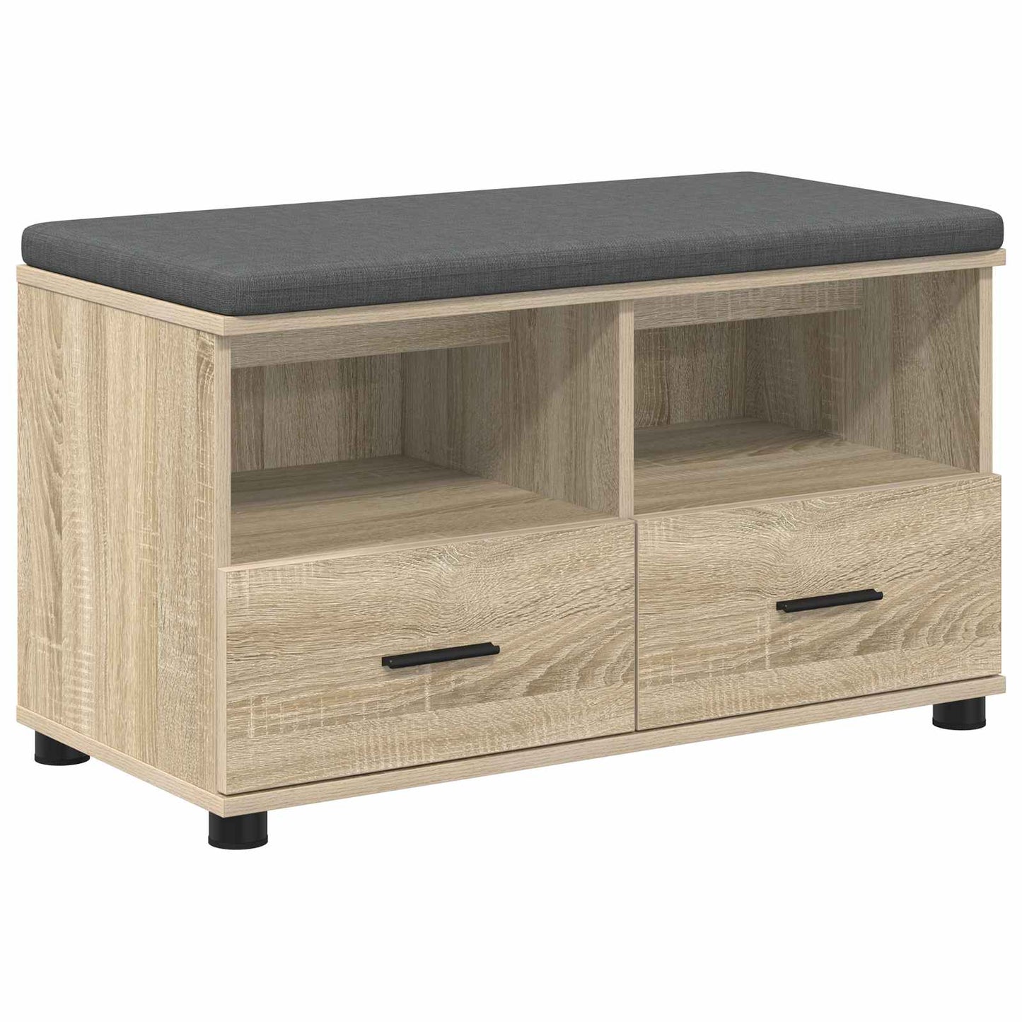 Gangbenk Sonoma eik 80 x 38 x 46 cm Konstruert treverk og stoff