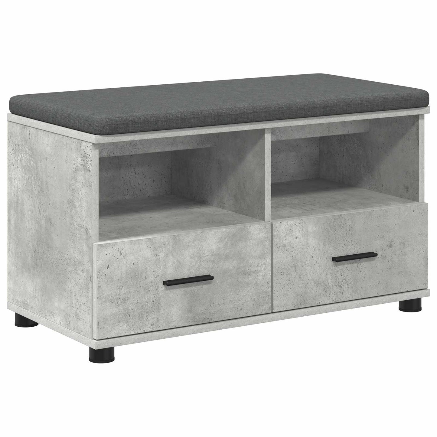 Gangbenk BetongGrå 80 x 38 x 46 cm Konstruert treverk og stoff