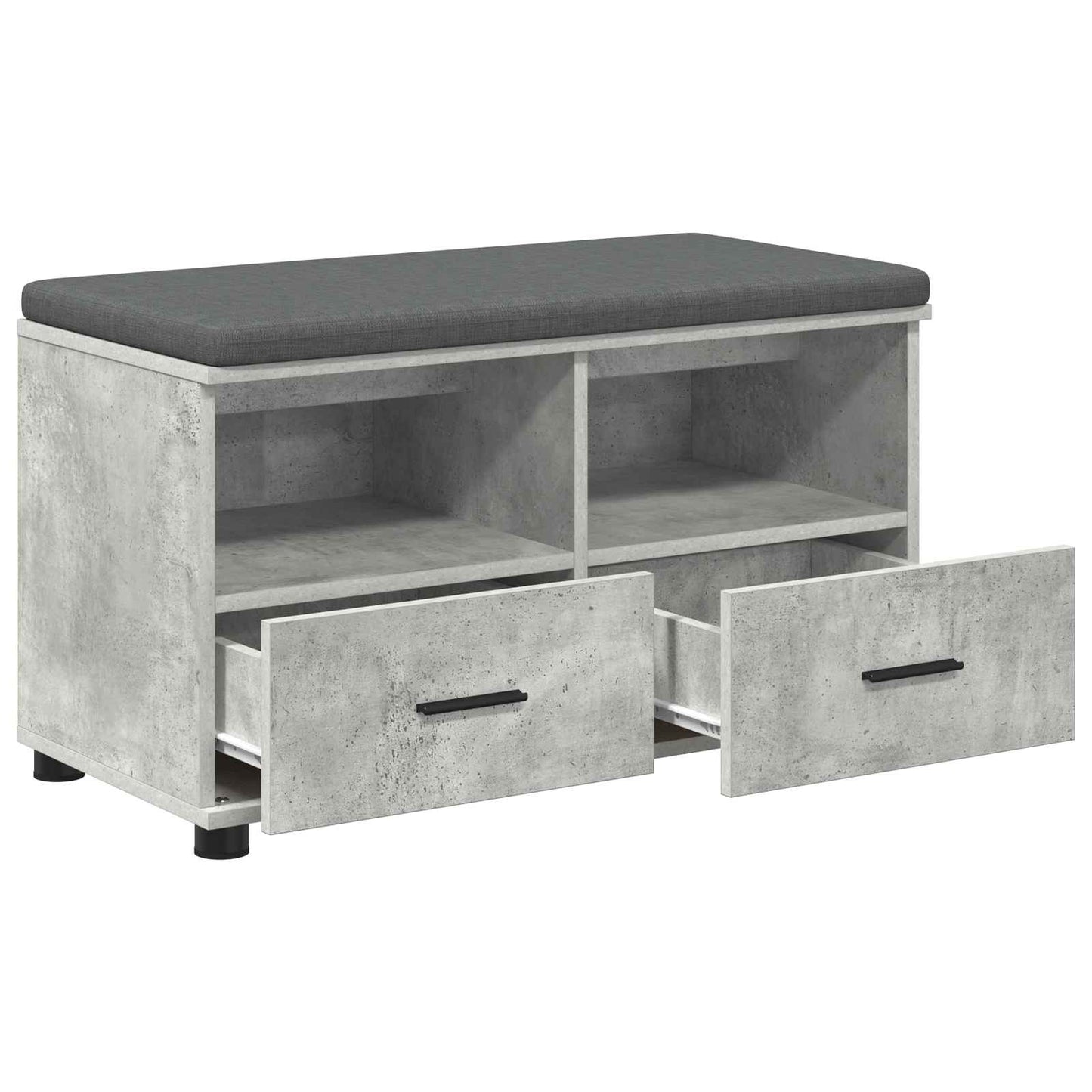 Gangbenk BetongGrå 80 x 38 x 46 cm Konstruert treverk og stoff
