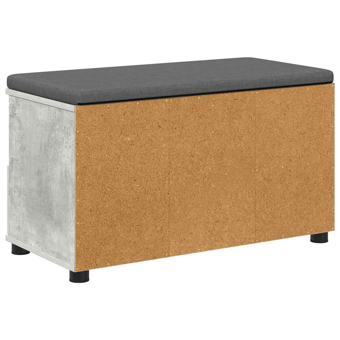 Gangbenk BetongGrå 80 x 38 x 46 cm Konstruert treverk og stoff