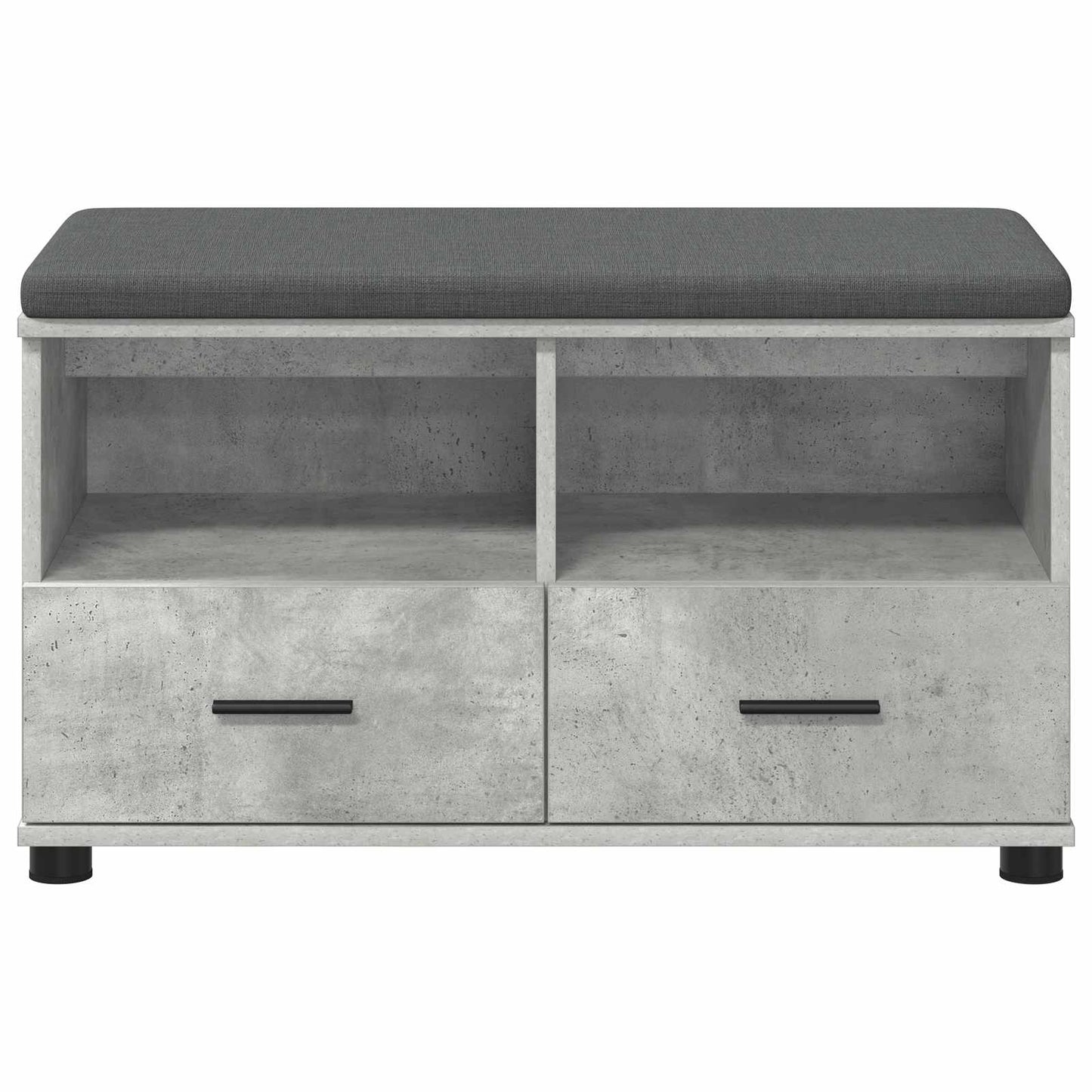Gangbenk BetongGrå 80 x 38 x 46 cm Konstruert treverk og stoff