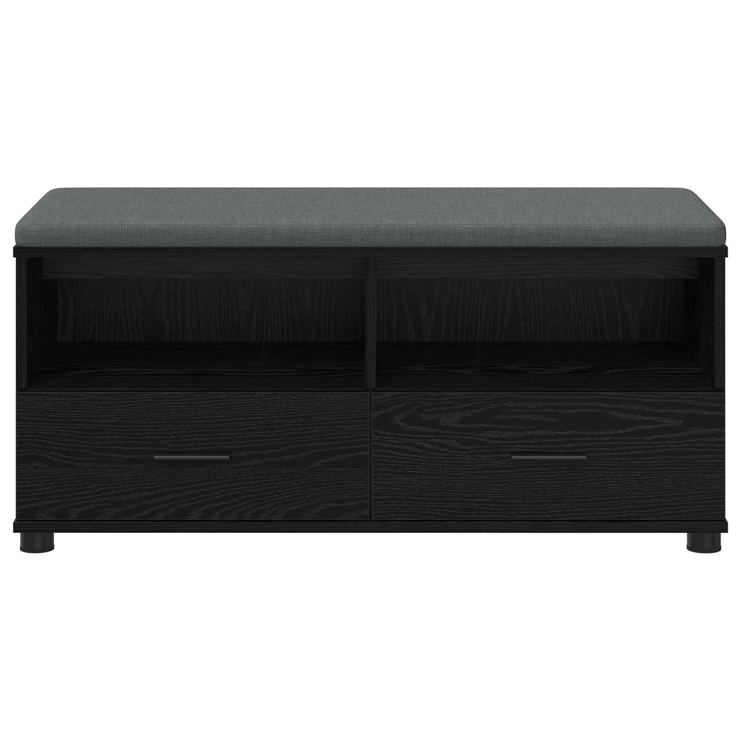 Gangbenk Svart Eik 100 x 38 x 46 cm Konstruert treverk og stoff