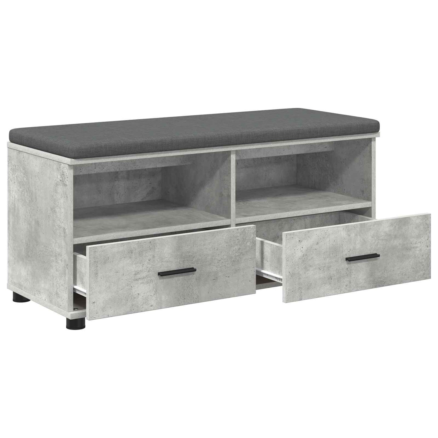 Gangbenk BetongGrå 100 x 38 x 46 cm Konstruert treverk og stoff