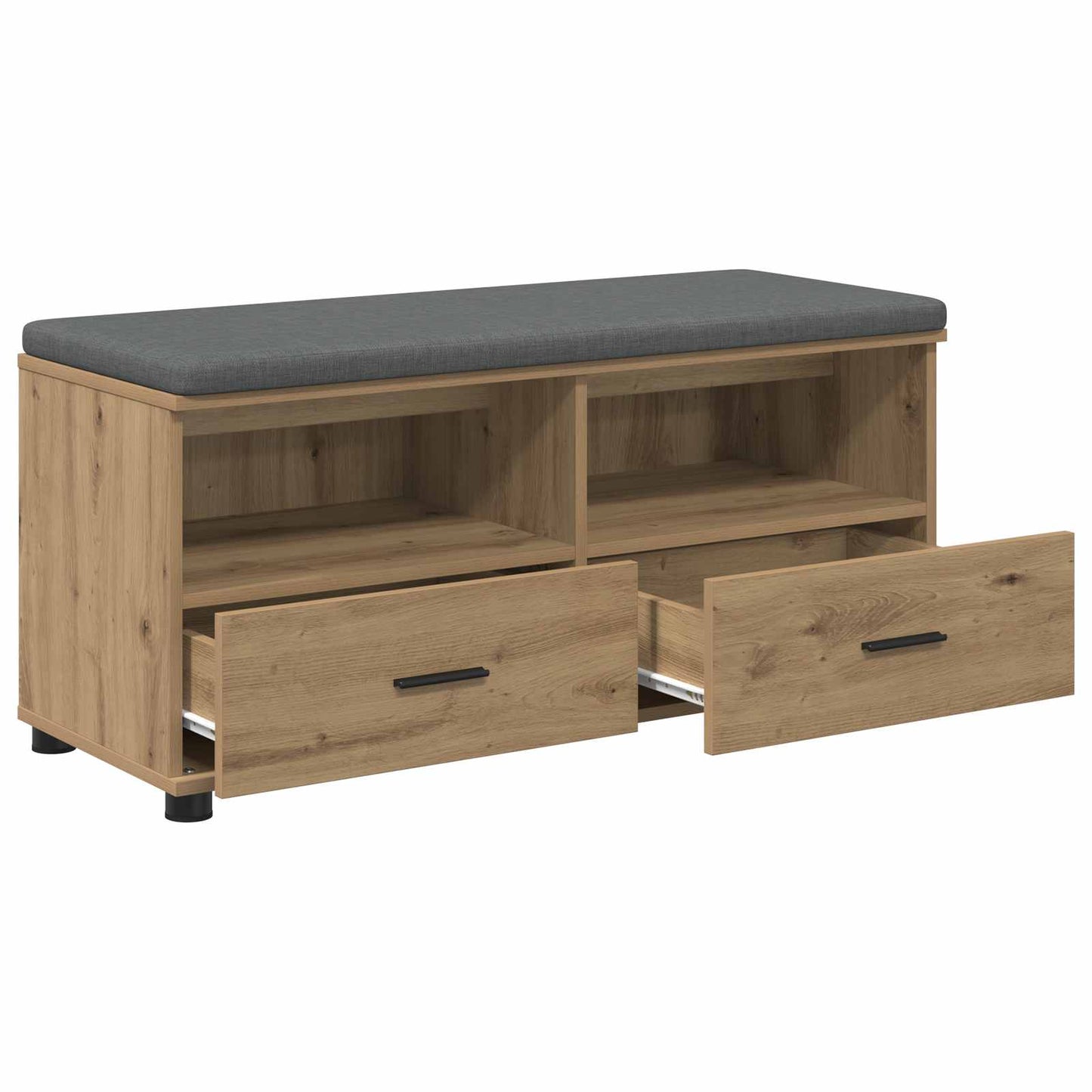 Gangbenk med pute med skuff Artisan Eik 100 x 38 x 46 cm