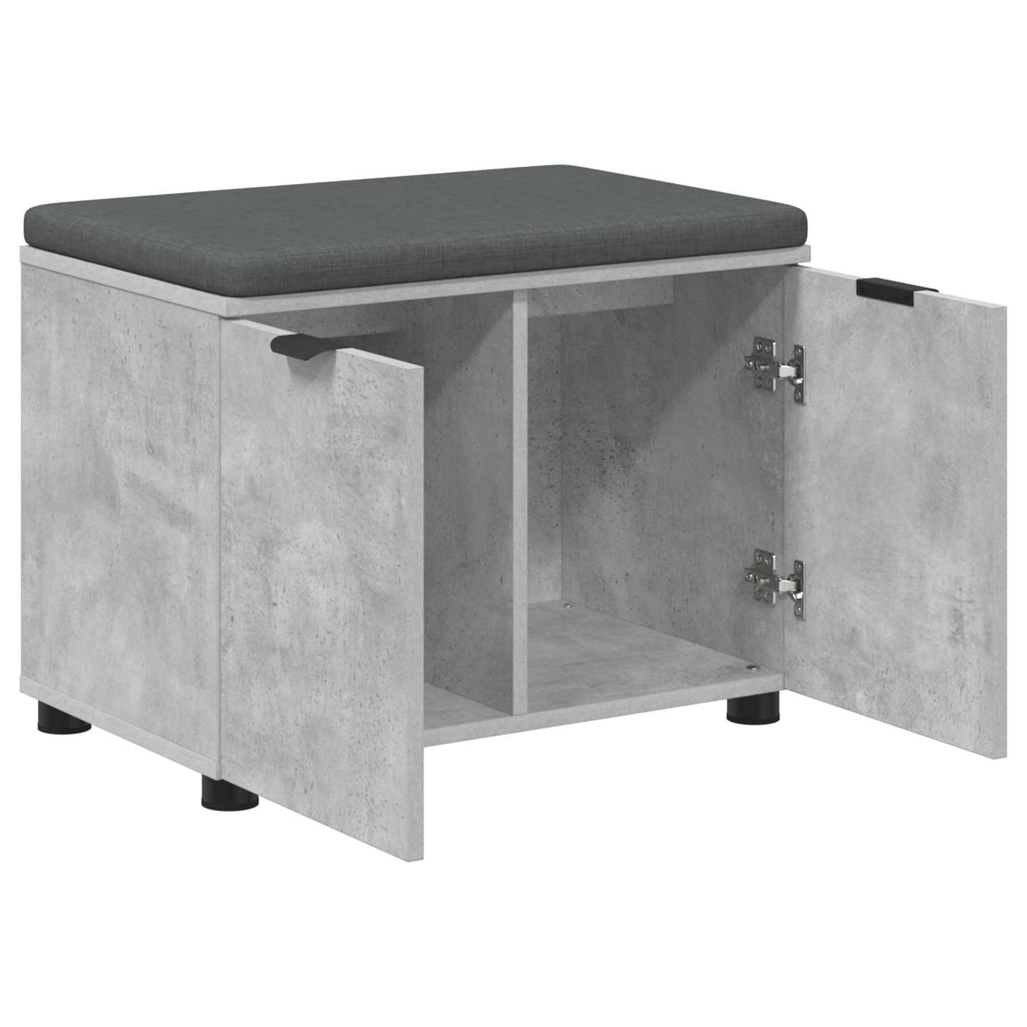 Gangbenk BetongGrå 60 x 38 x 46 cm Konstruert treverk og stoff