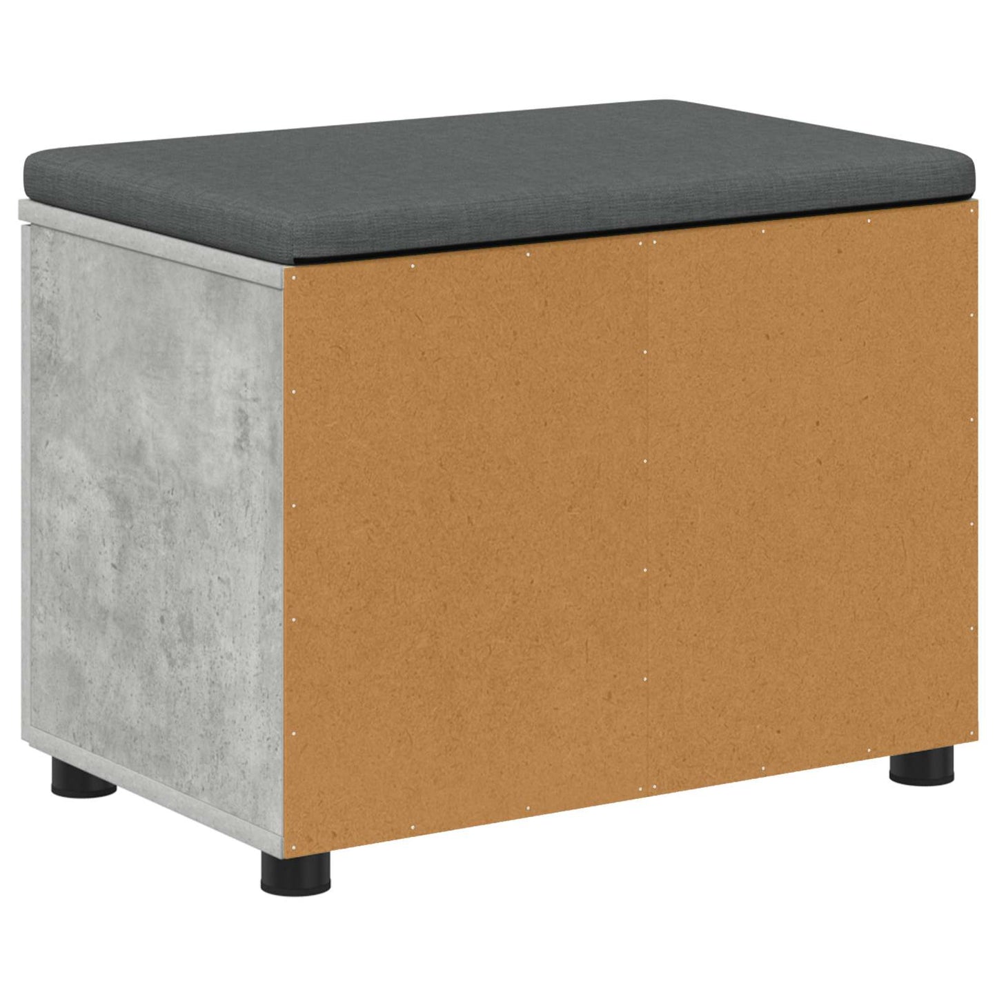 Gangbenk BetongGrå 60 x 38 x 46 cm Konstruert treverk og stoff