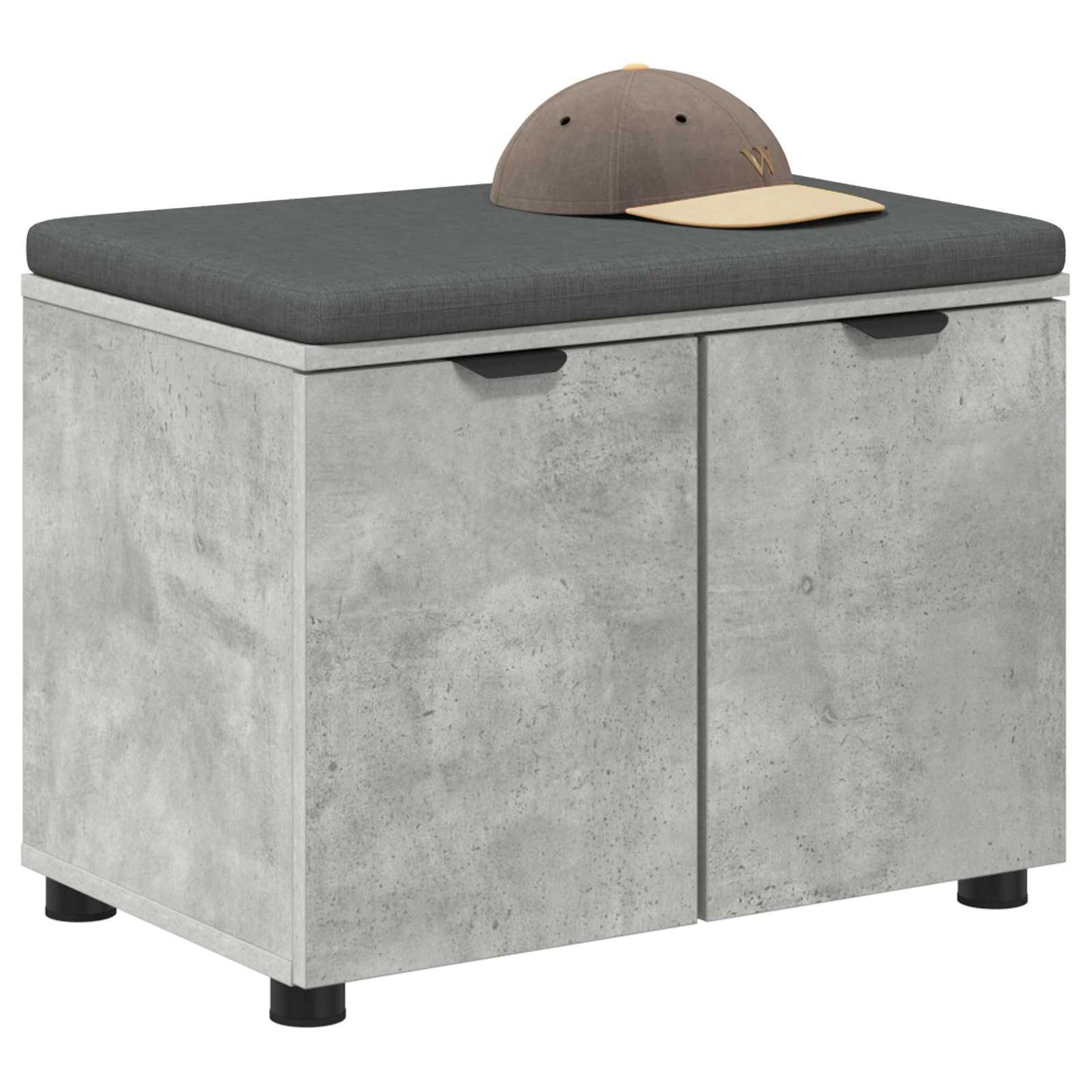 Gangbenk BetongGrå 60 x 38 x 46 cm Konstruert treverk og stoff