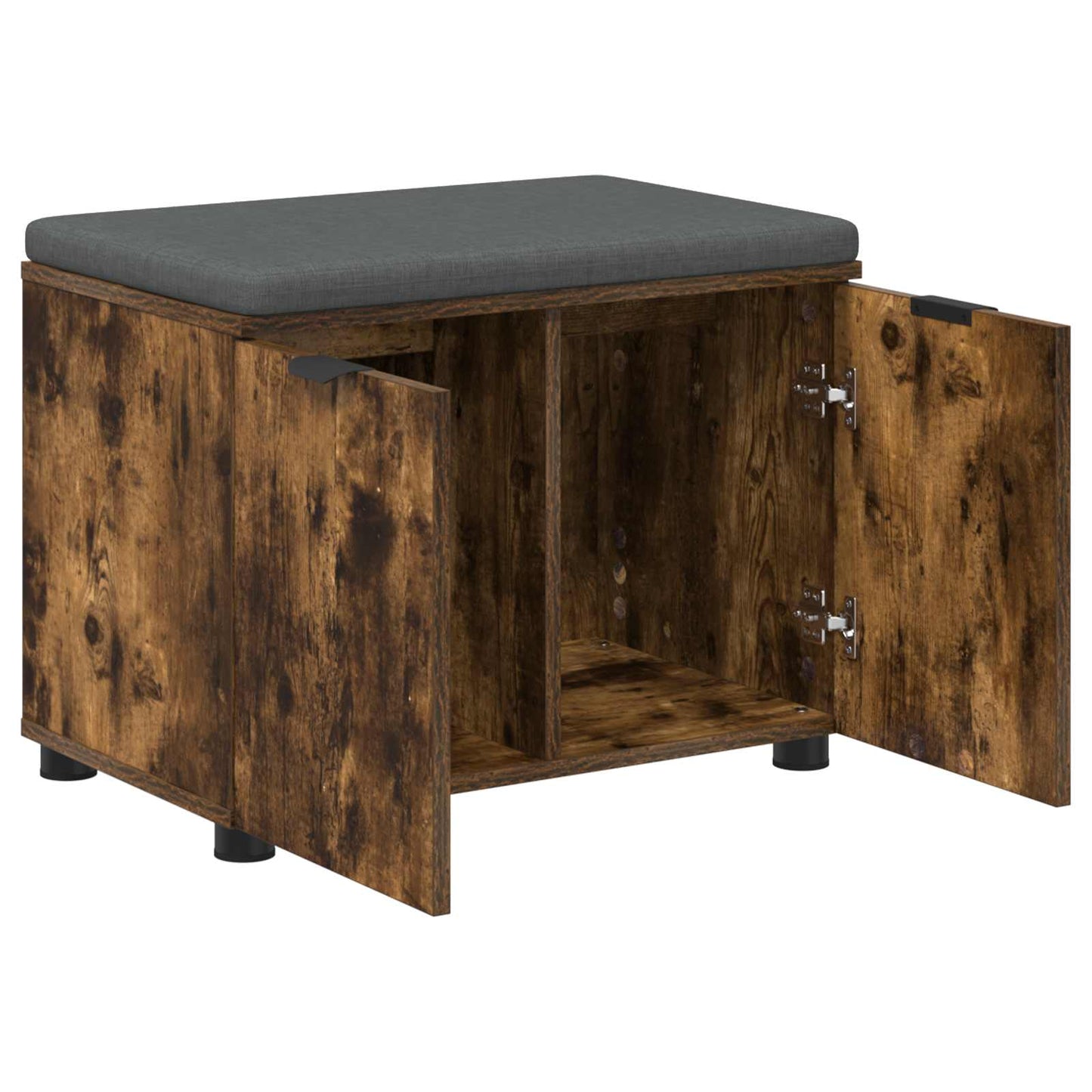 Gangbenk Røkt Eik 60 x 38 x 46 cm Konstruert treverk og stoff