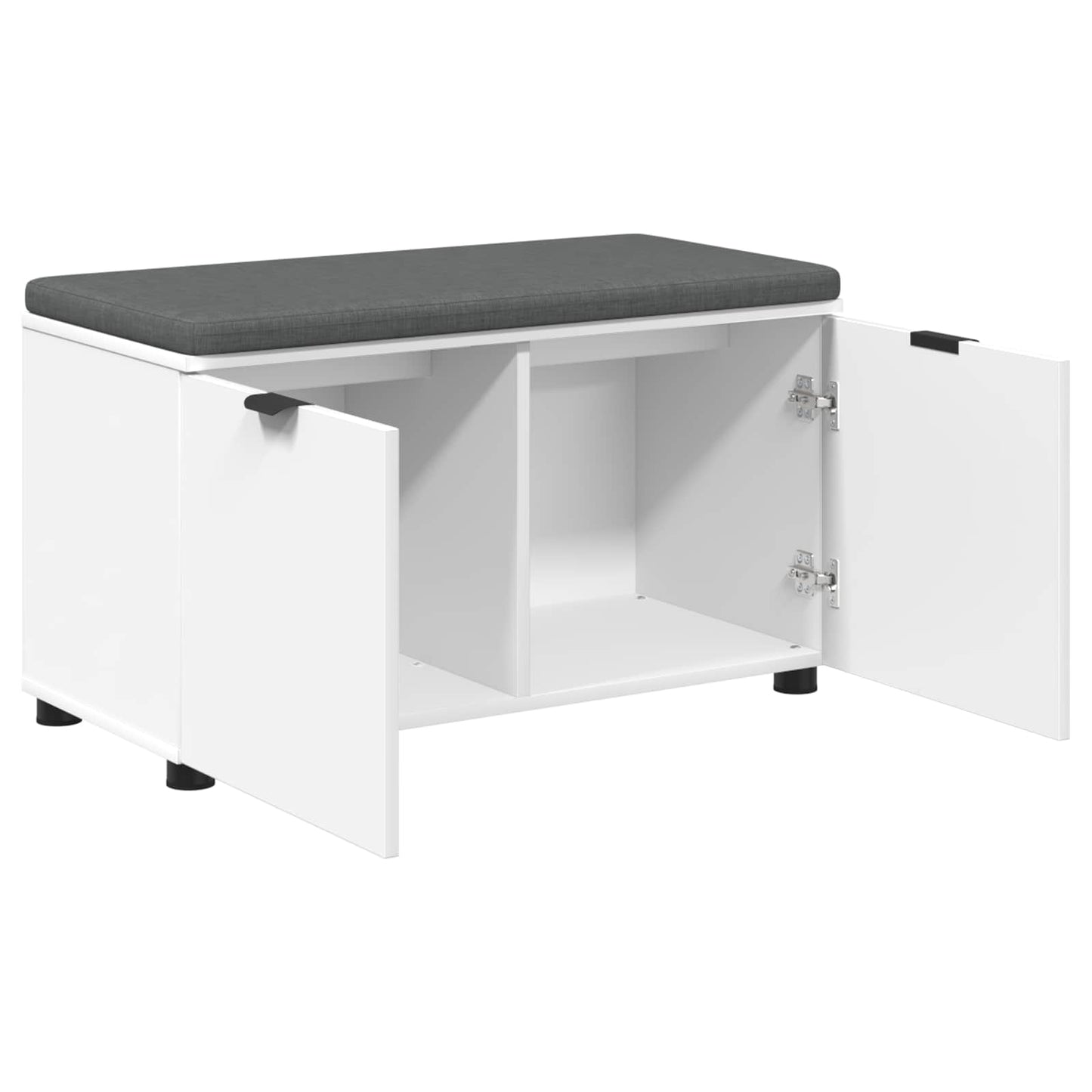 Gangbenk Hvit 80 x 38 x 46 cm Konstruert treverk og stoff