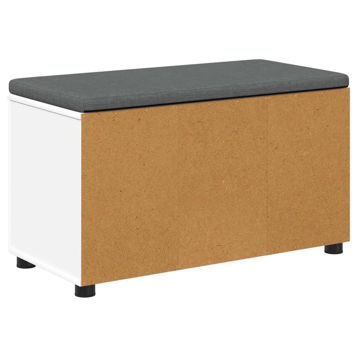 Gangbenk Hvit 80 x 38 x 46 cm Konstruert treverk og stoff