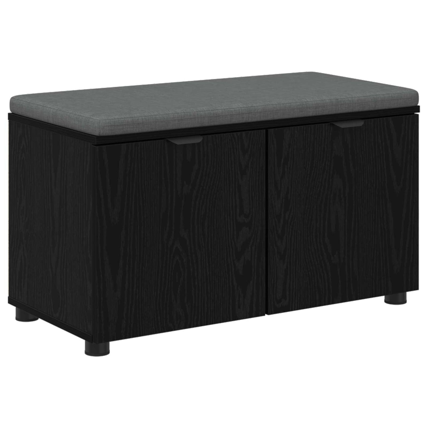 Gangbenk Svart Eik 80 x 38 x 46 cm Konstruert treverk og stoff