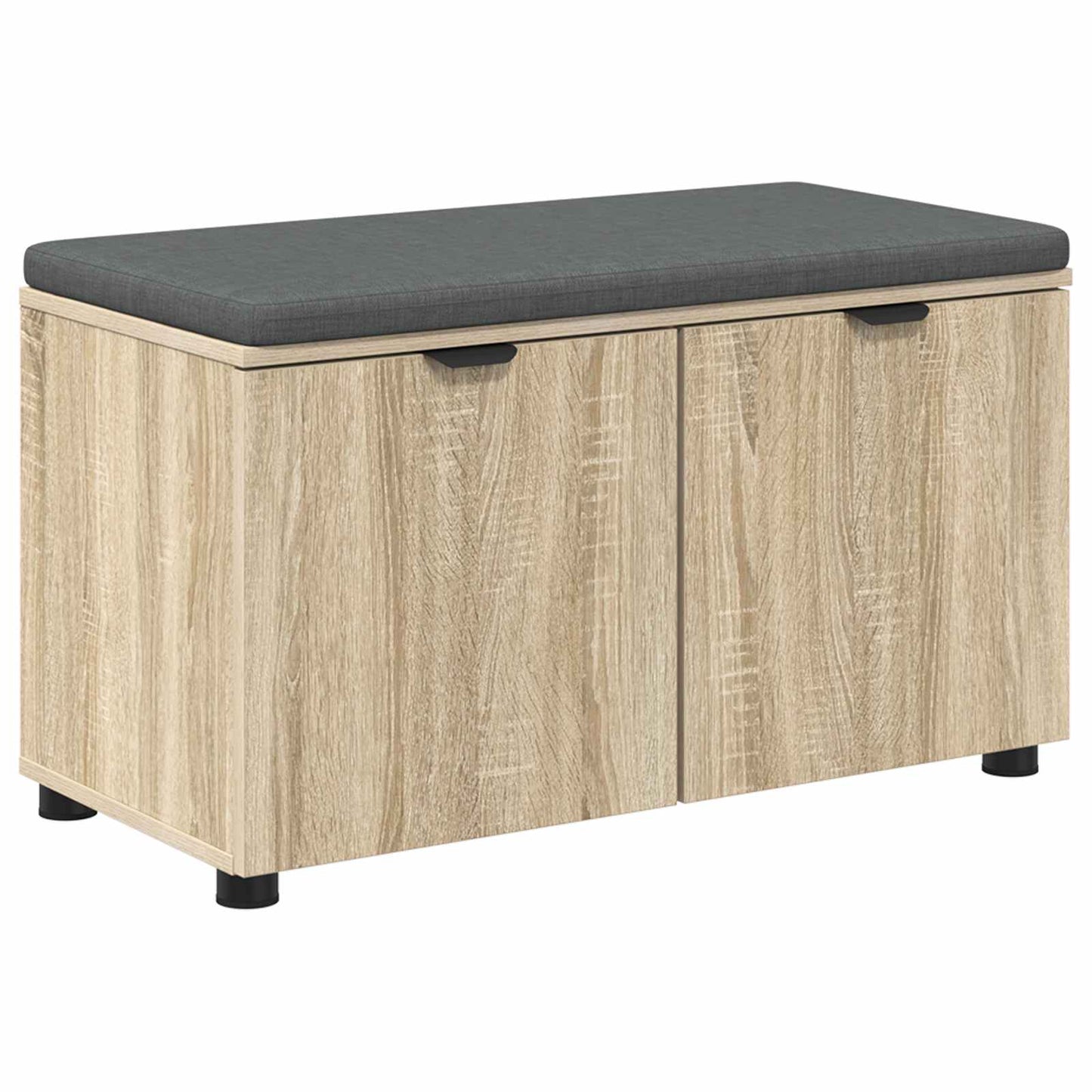 Gangbenk Sonoma eik 80 x 38 x 46 cm Konstruert treverk og stoff