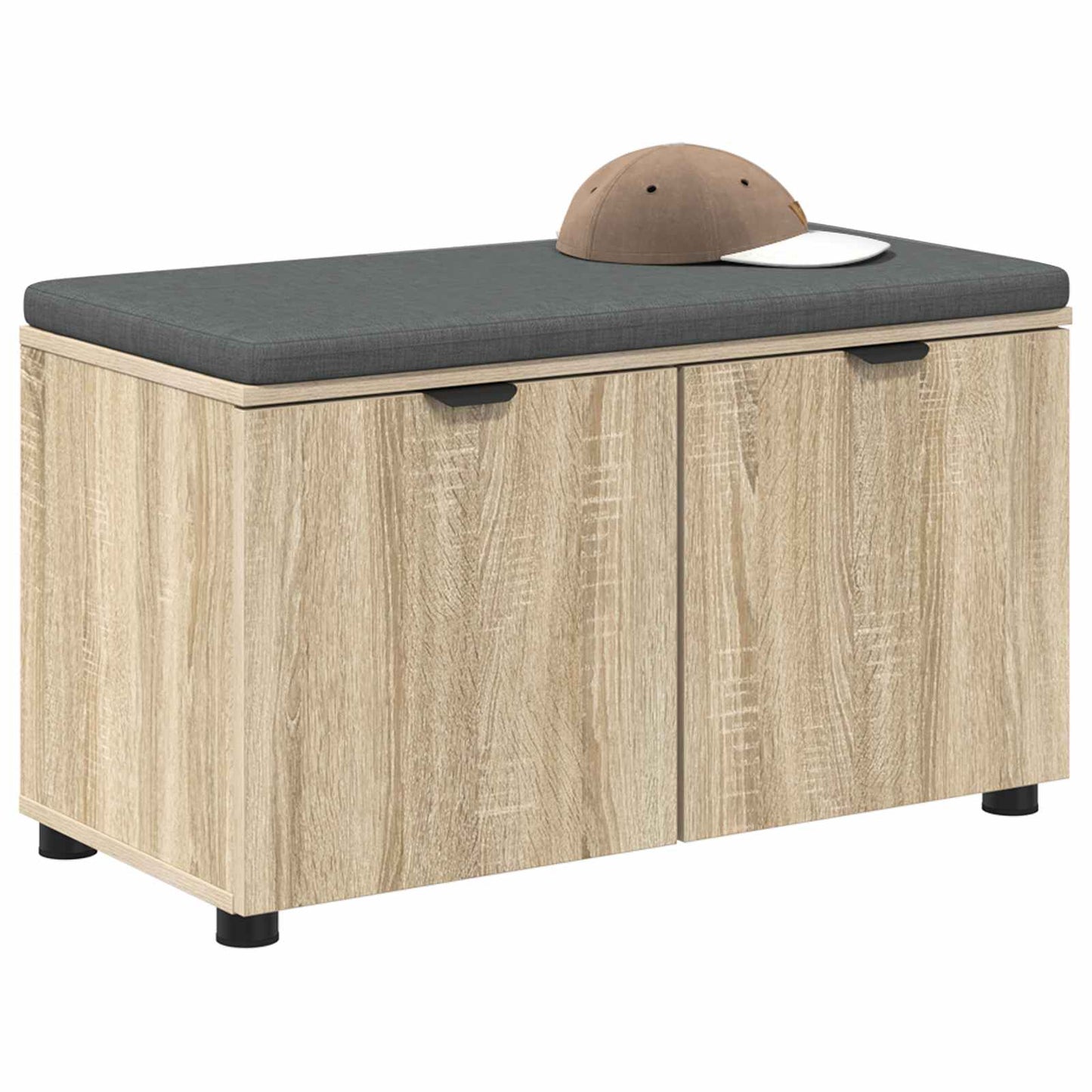 Gangbenk Sonoma eik 80 x 38 x 46 cm Konstruert treverk og stoff