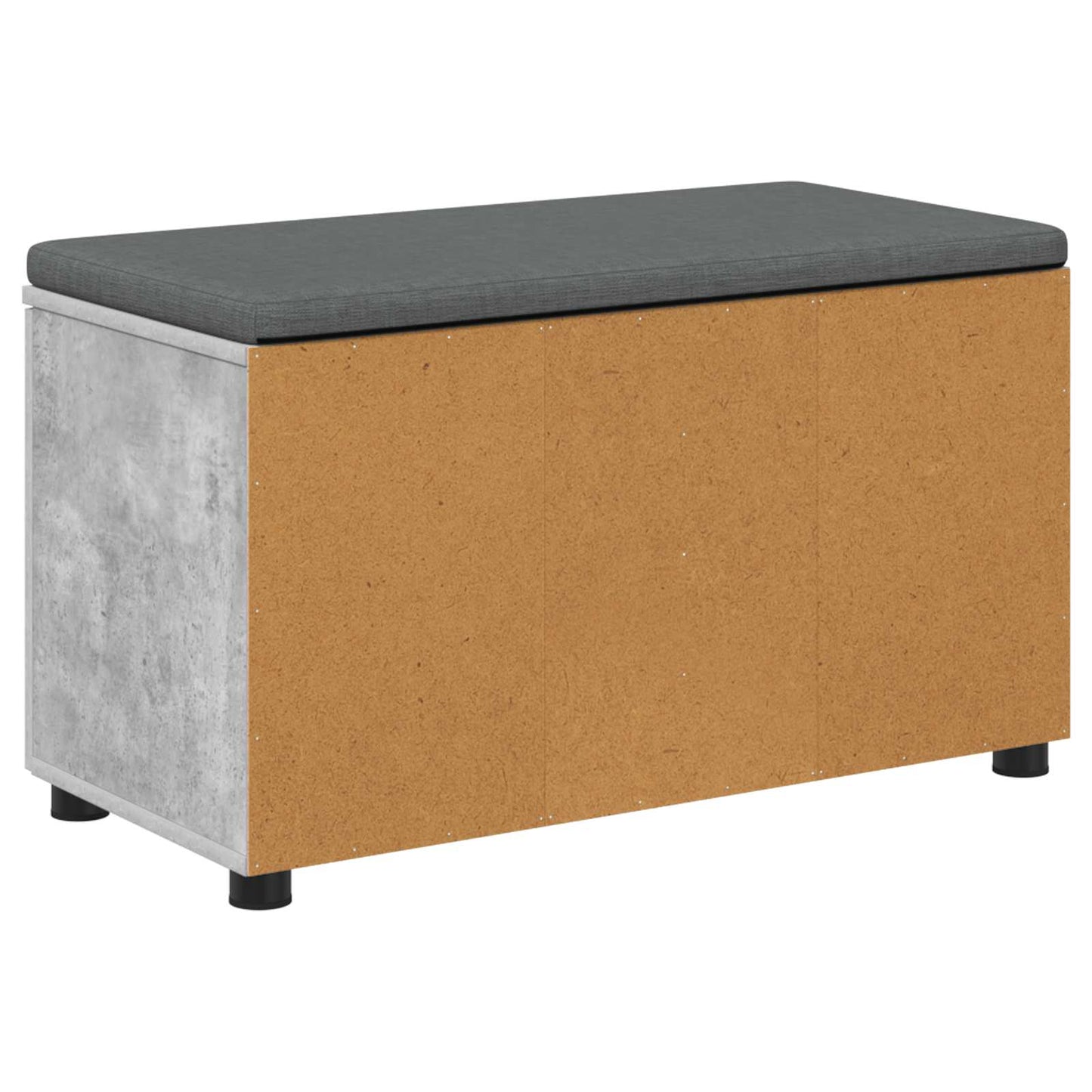 Gangbenk BetongGrå 80 x 38 x 46 cm Konstruert treverk og stoff