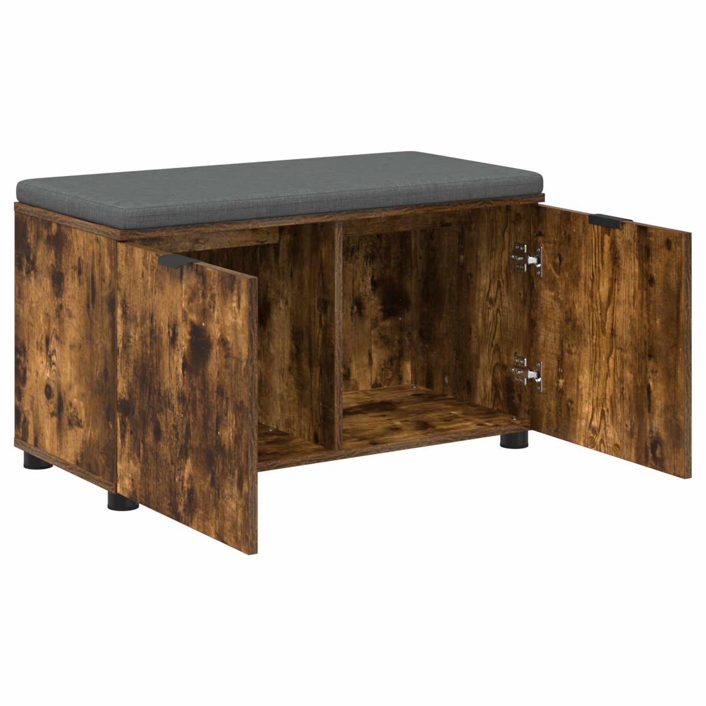 Gangbenk Røkt Eik 80 x 38 x 46 cm Konstruert treverk og stoff
