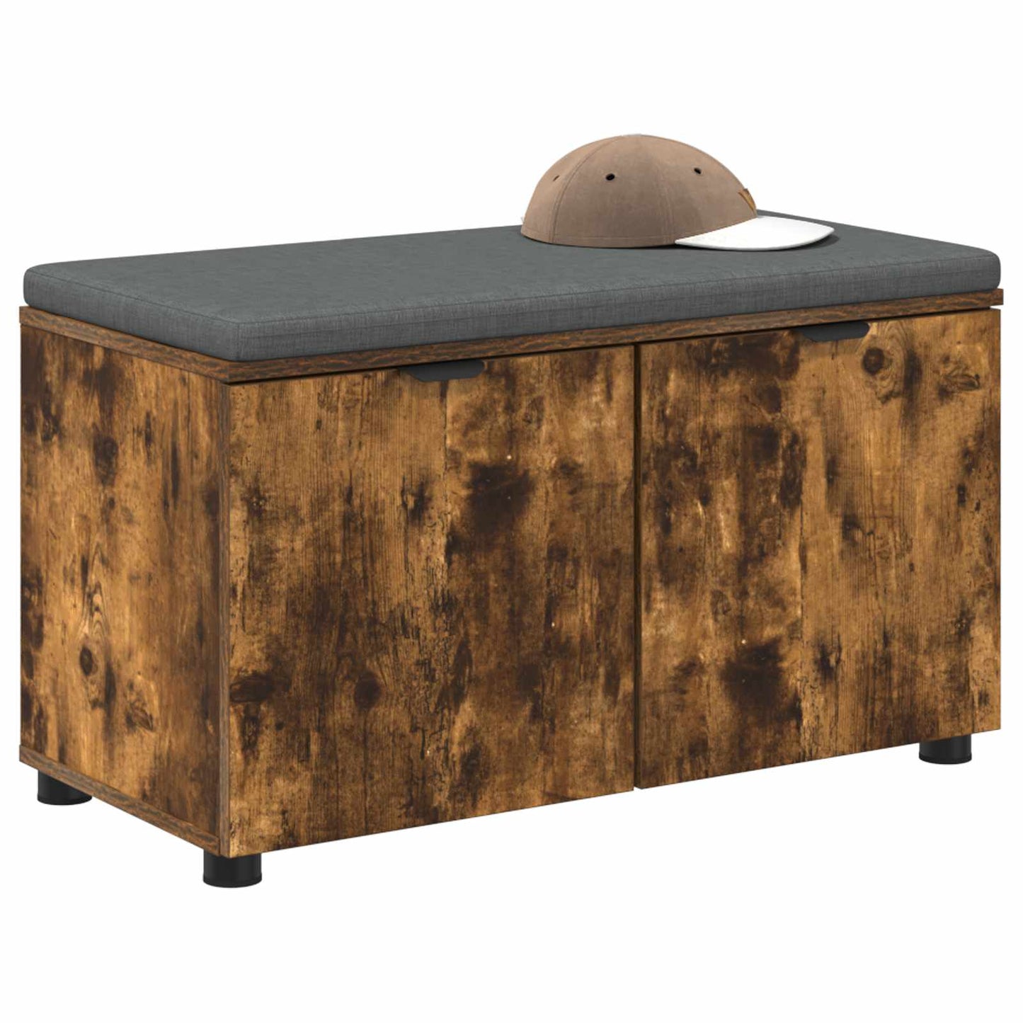 Gangbenk Røkt Eik 80 x 38 x 46 cm Konstruert treverk og stoff