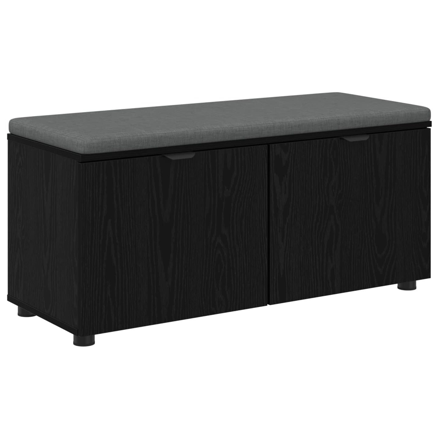Gangbenk Svart Eik 100 x 38 x 46 cm Konstruert treverk og stoff