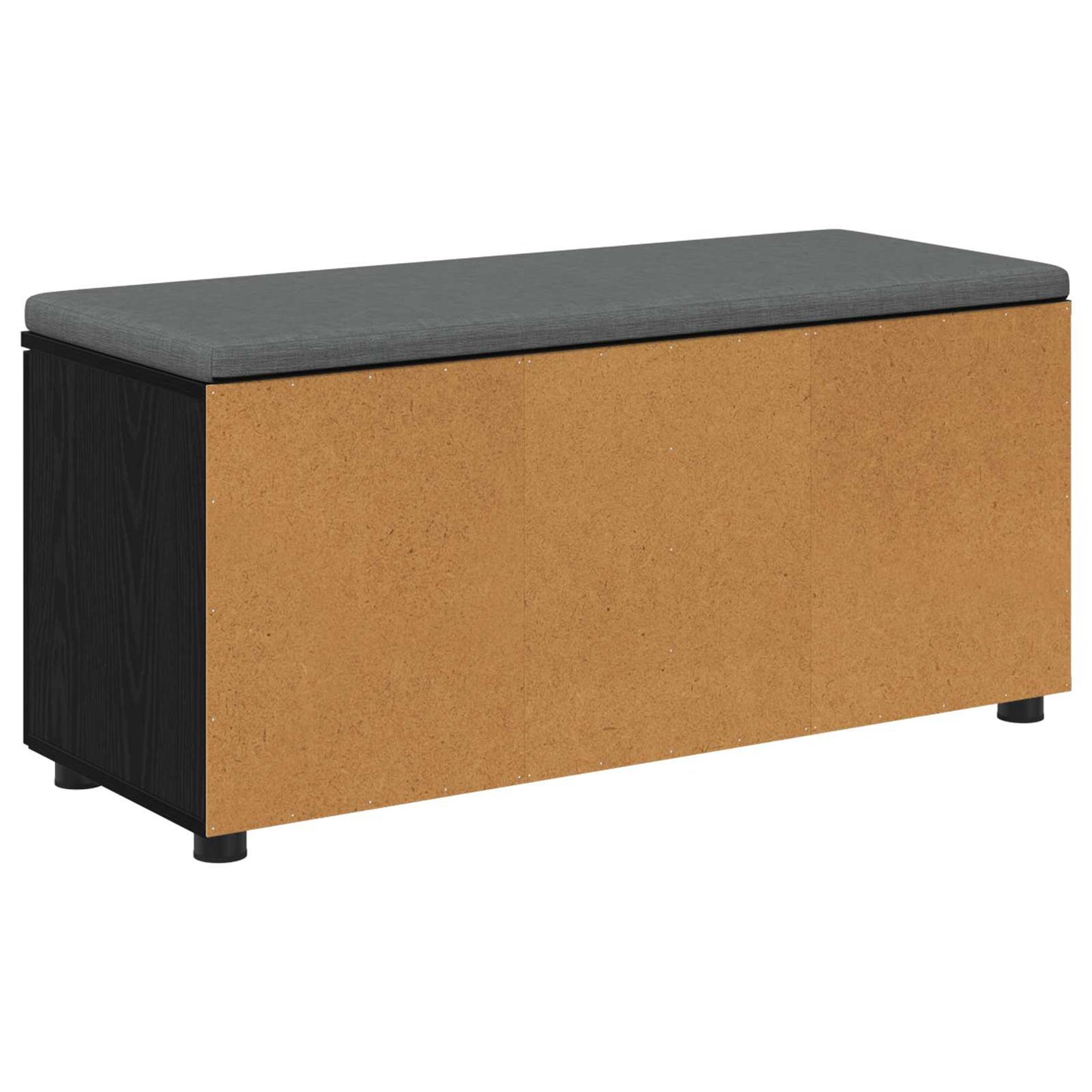 Gangbenk Svart Eik 100 x 38 x 46 cm Konstruert treverk og stoff