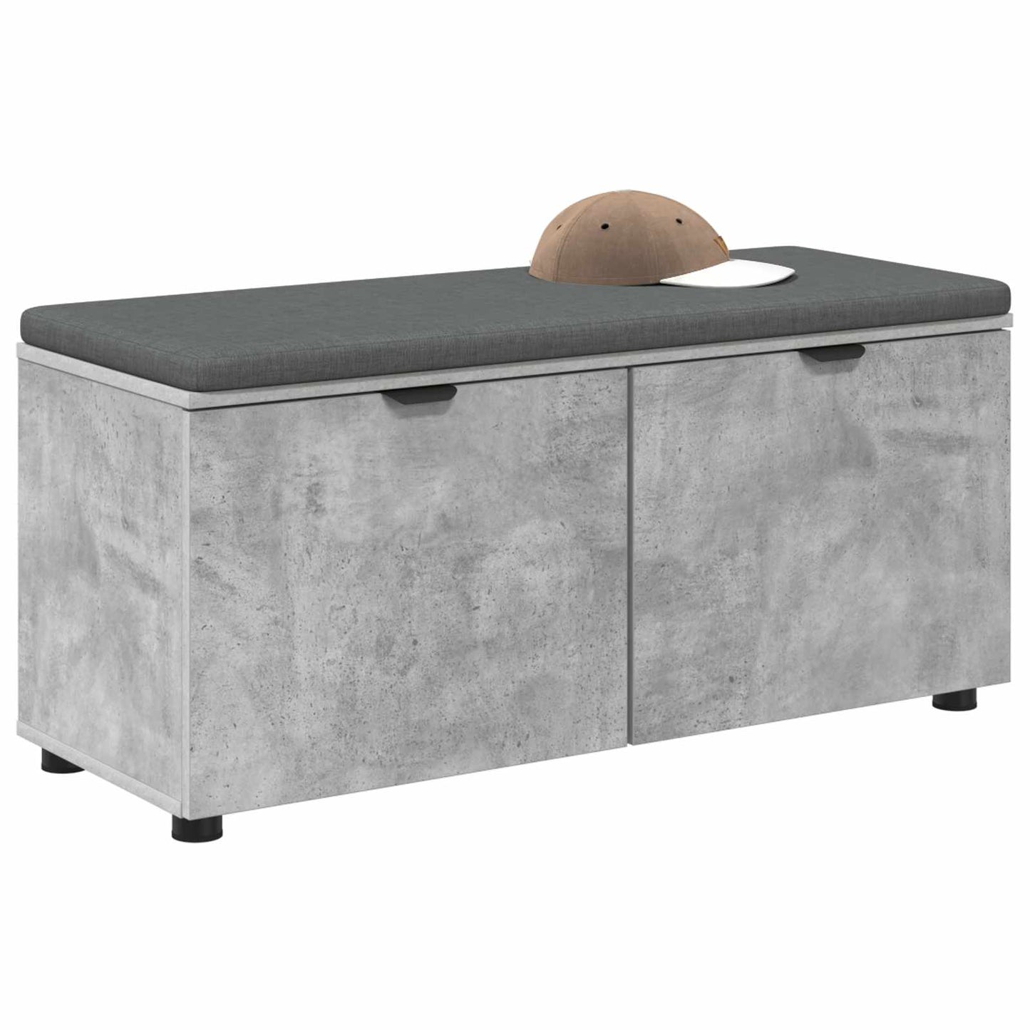 Gangbenk BetongGrå 100 x 38 x 46 cm Konstruert treverk og stoff