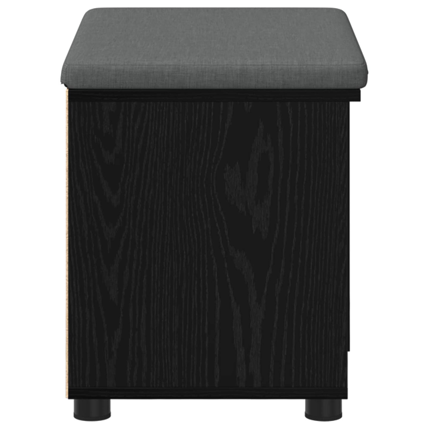 Gangbenk Svart Eik 60 x 38 x 46 cm Konstruert treverk og stoff