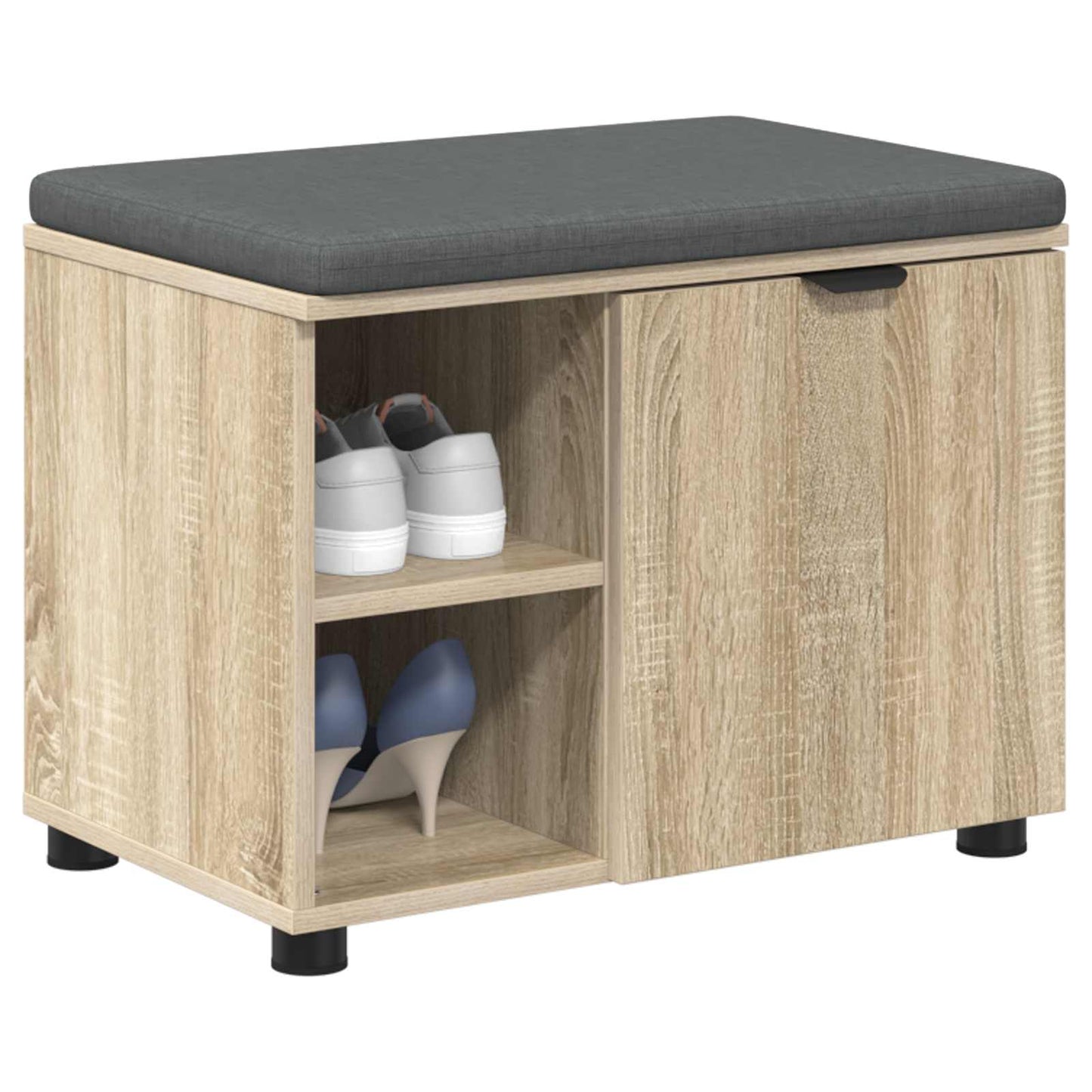 Gangbenk Sonoma eik 60 x 38 x 46 cm Konstruert treverk og stoff