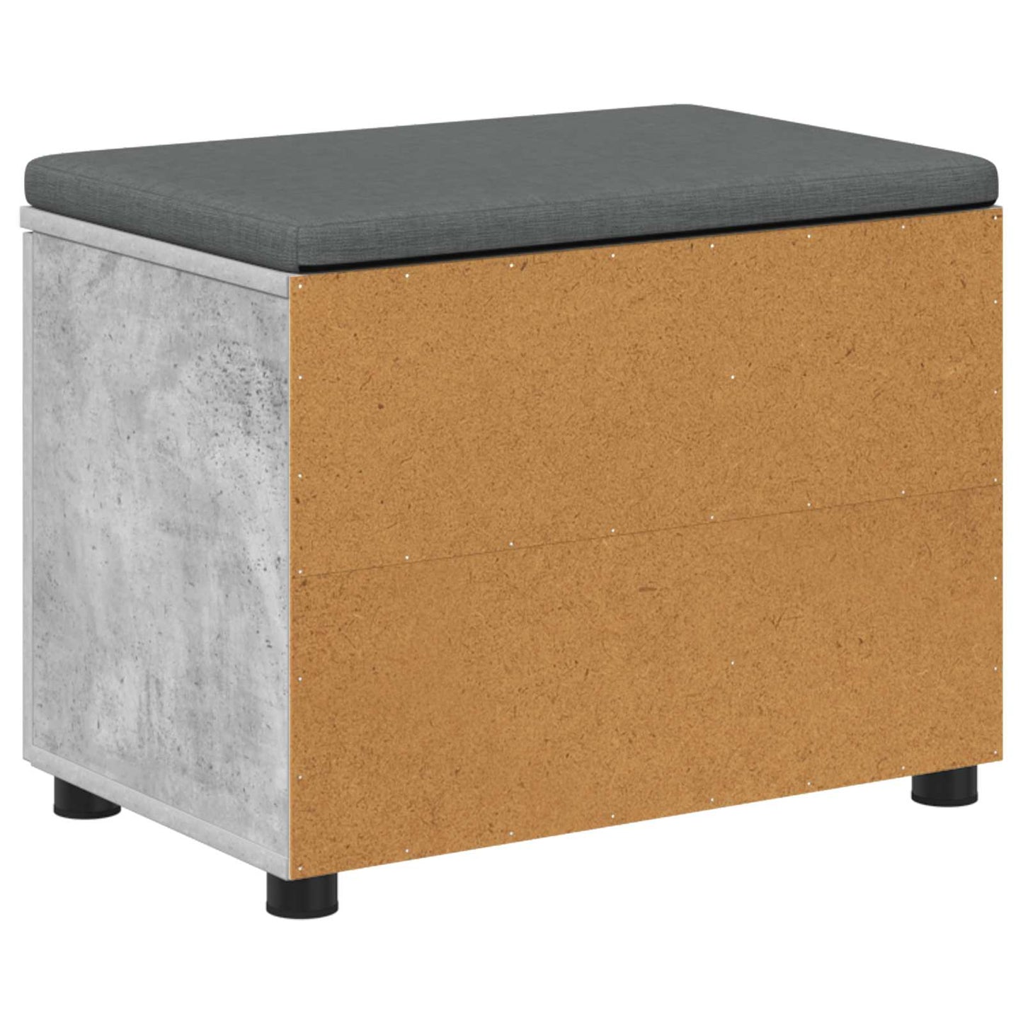 Gangbenk BetongGrå 60 x 38 x 46 cm Konstruert treverk og stoff
