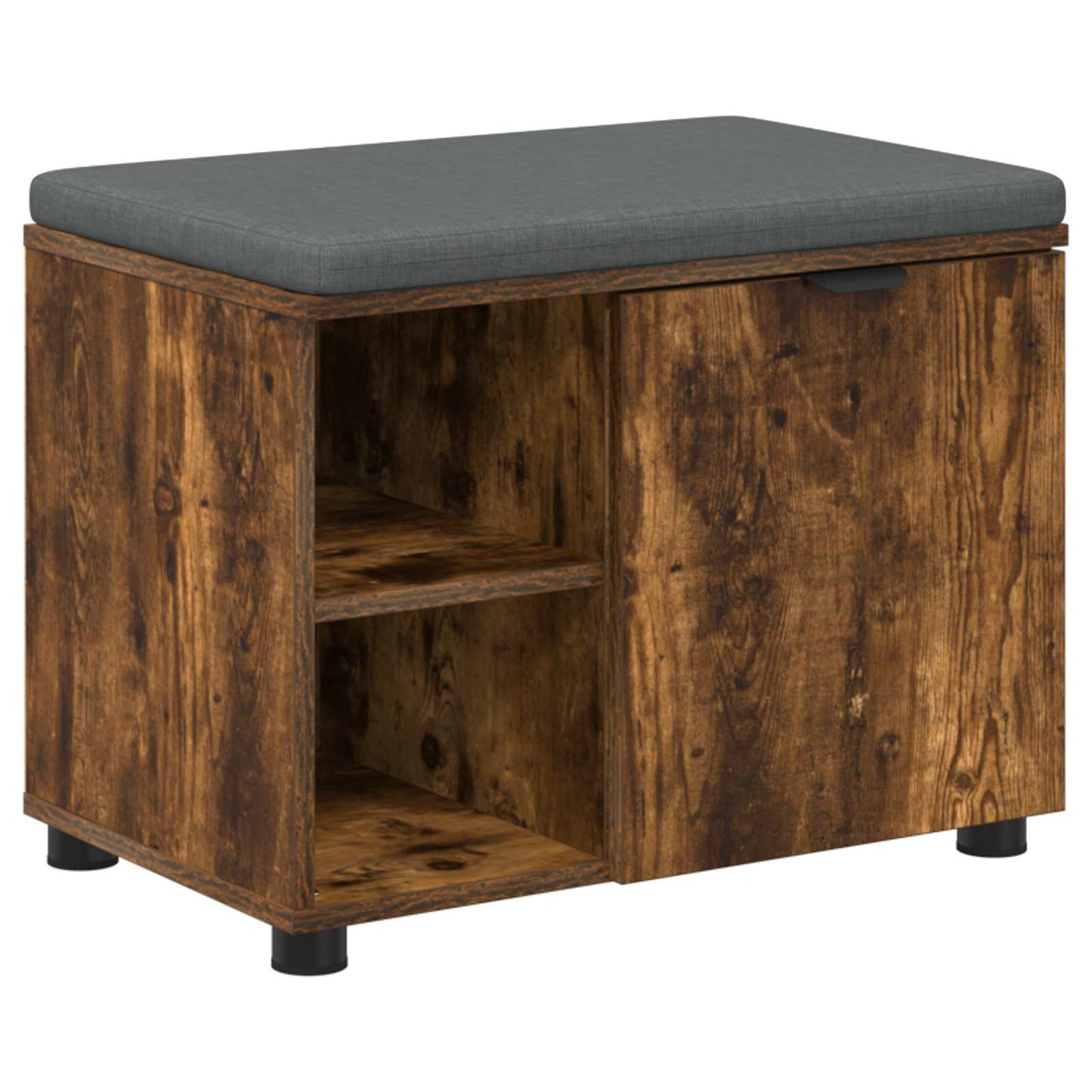 Gangbenk Røkt Eik 60 x 38 x 46 cm Konstruert treverk og stoff