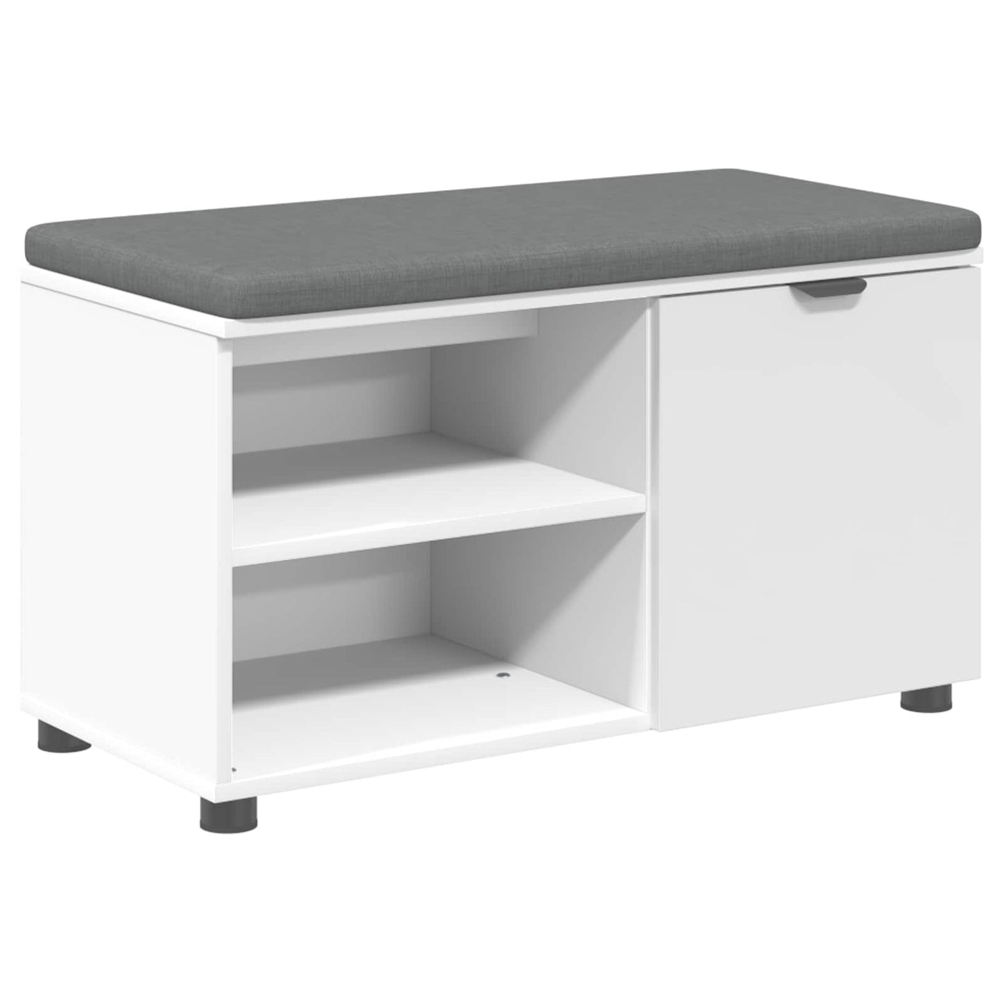 Gangbenk Hvit 80 x 38 x 46 cm Konstruert treverk og stoff