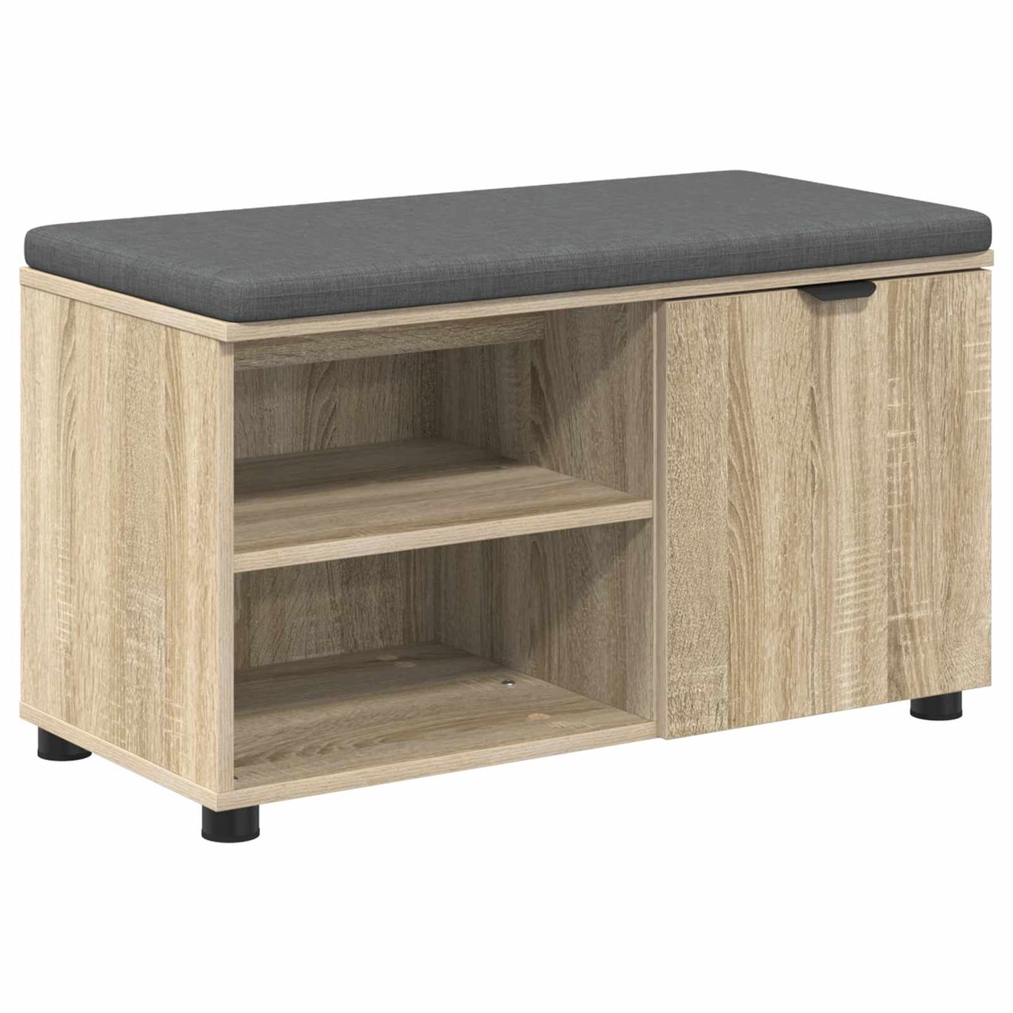 Gangbenk Sonoma eik 80 x 38 x 46 cm Konstruert treverk og stoff