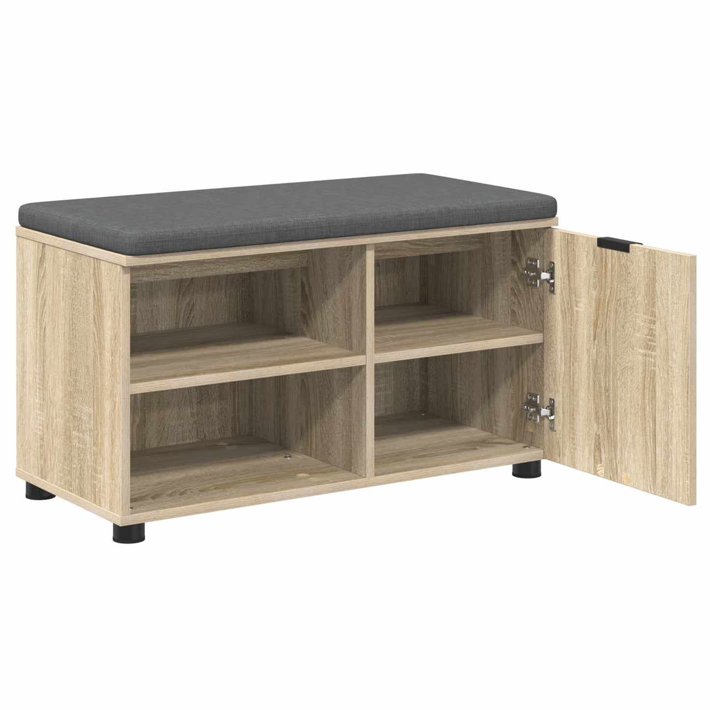 Gangbenk Sonoma eik 80 x 38 x 46 cm Konstruert treverk og stoff