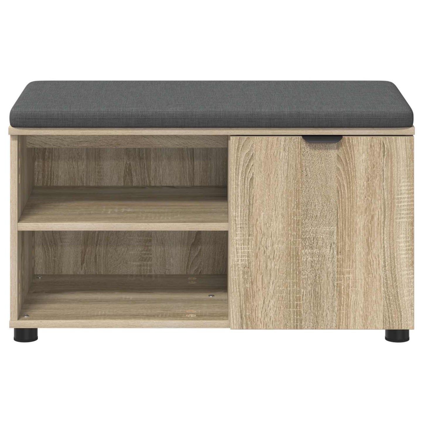 Gangbenk Sonoma eik 80 x 38 x 46 cm Konstruert treverk og stoff
