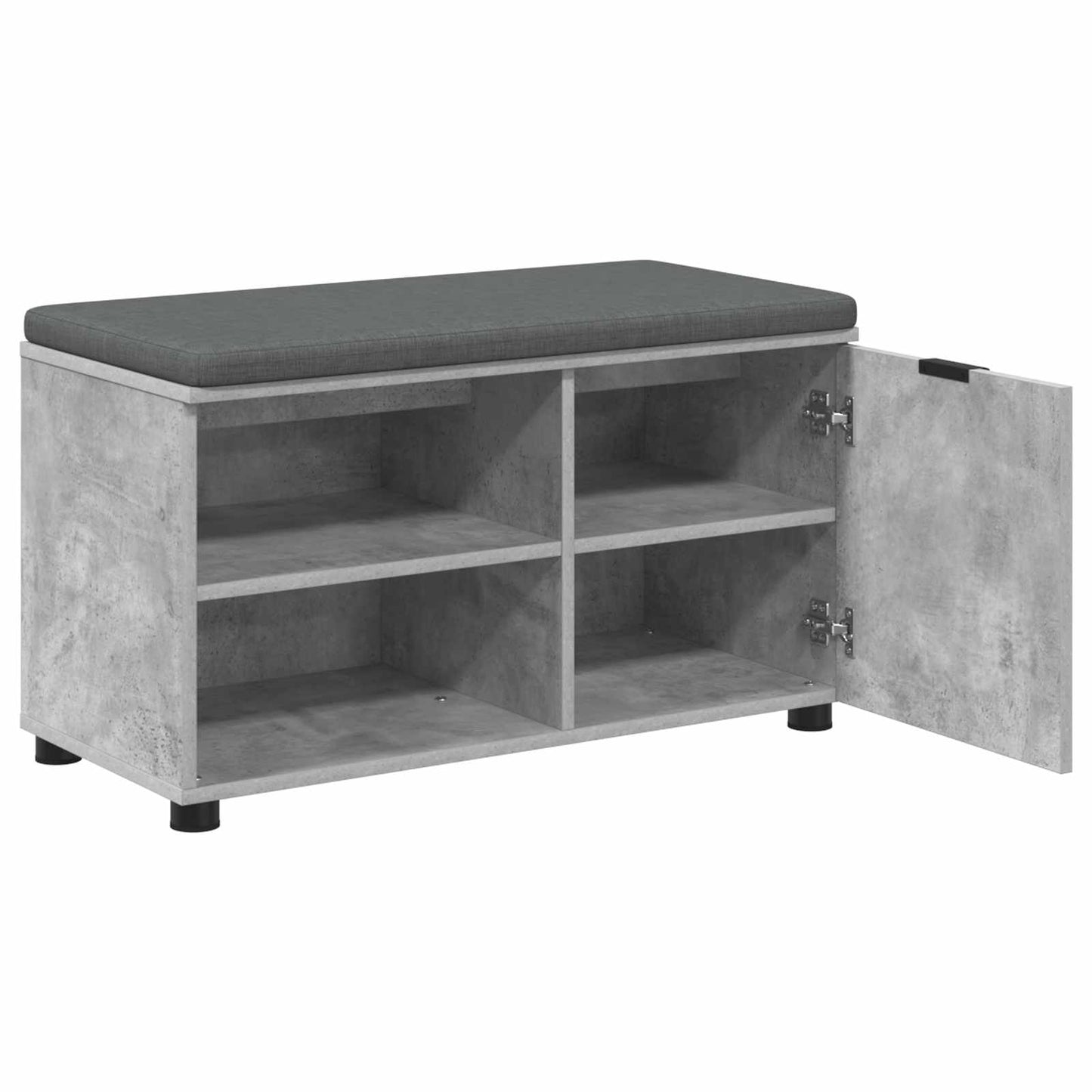 Gangbenk BetongGrå 80 x 38 x 46 cm Konstruert treverk og stoff