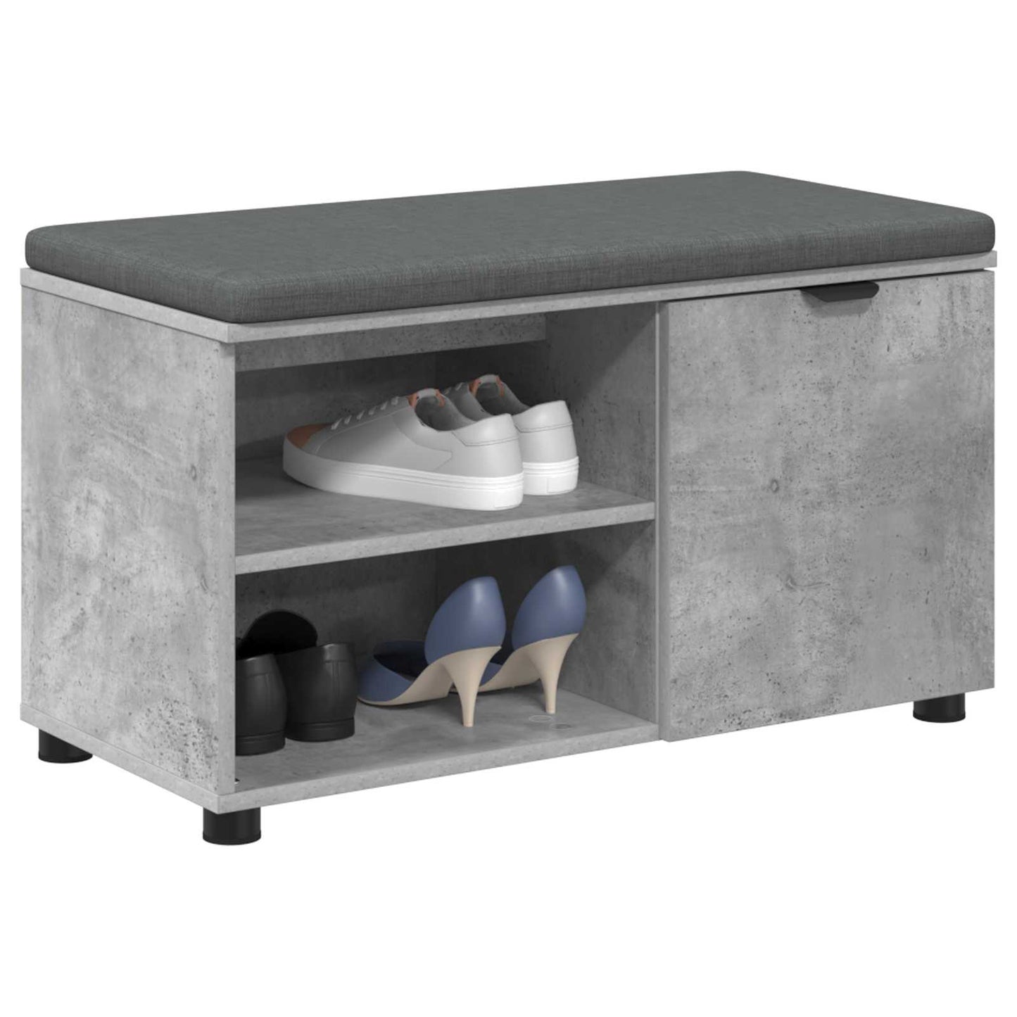 Gangbenk BetongGrå 80 x 38 x 46 cm Konstruert treverk og stoff
