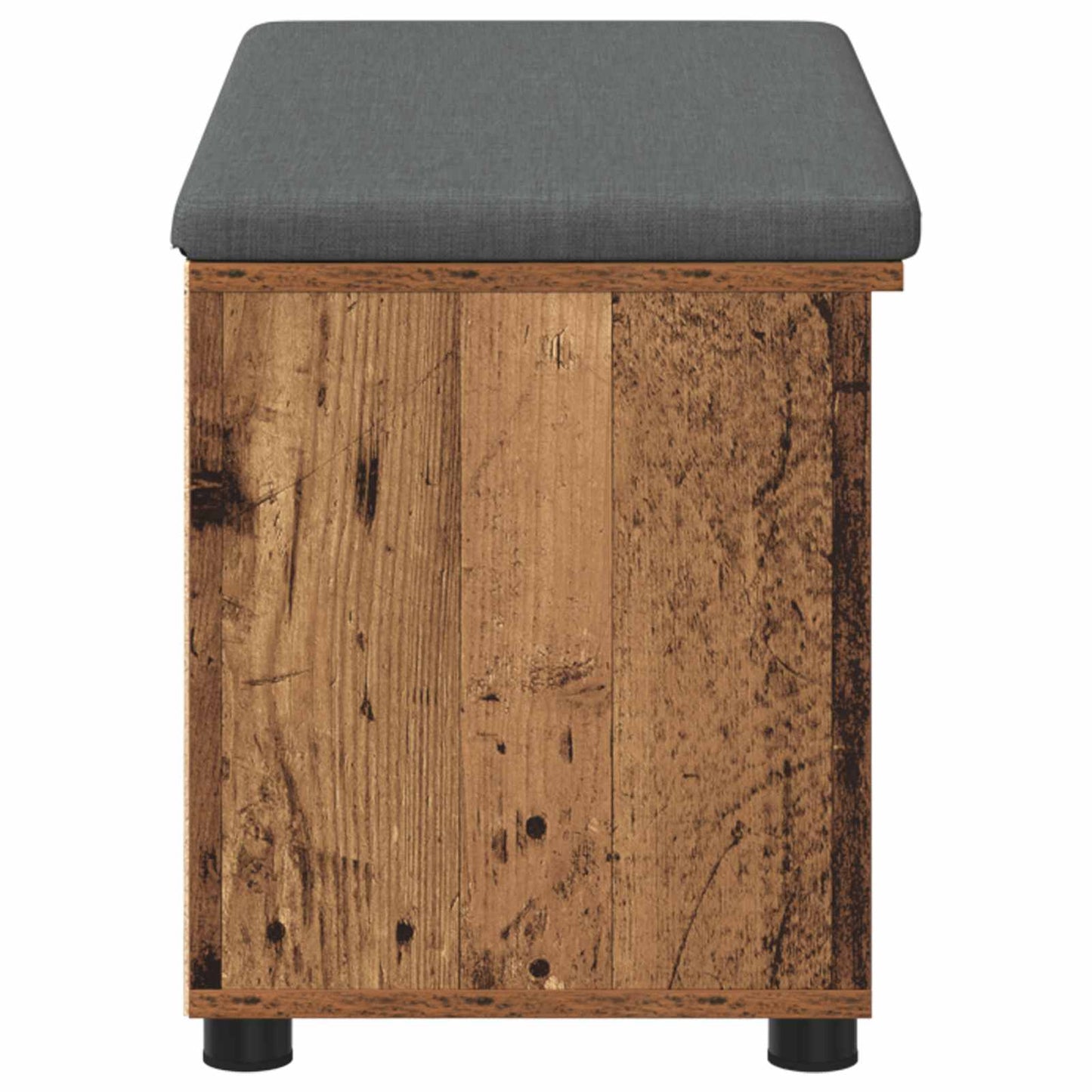 Gangbenk med pute med hylle med dør Gammelt tre 80 x 38 x 46 cm