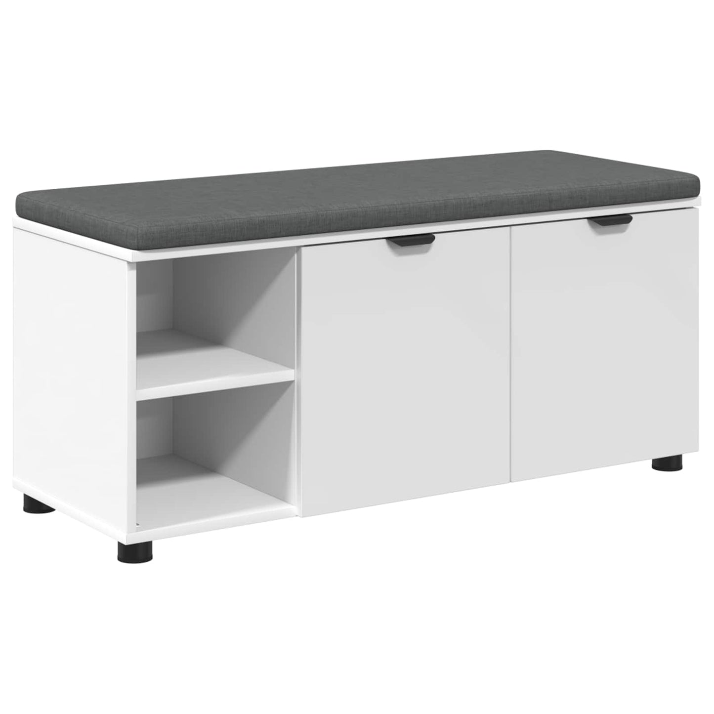 Gangbenk Hvit 100 x 38 x 46 cm Konstruert treverk og stoff
