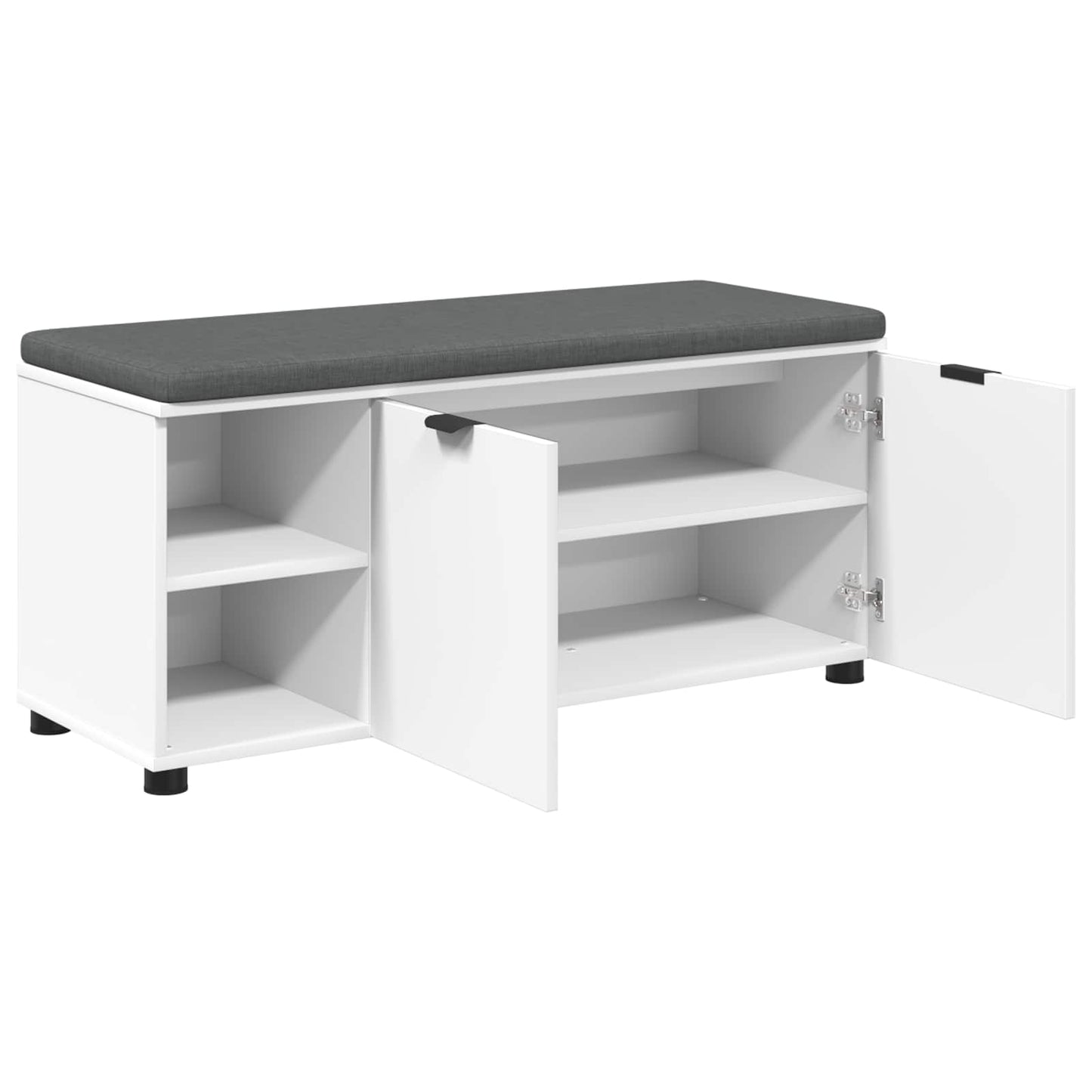 Gangbenk Hvit 100 x 38 x 46 cm Konstruert treverk og stoff