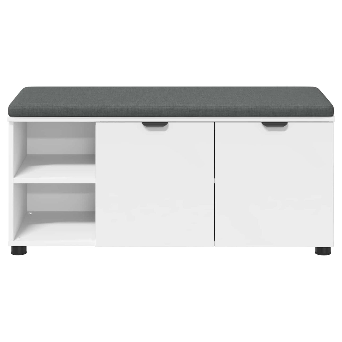 Gangbenk Hvit 100 x 38 x 46 cm Konstruert treverk og stoff