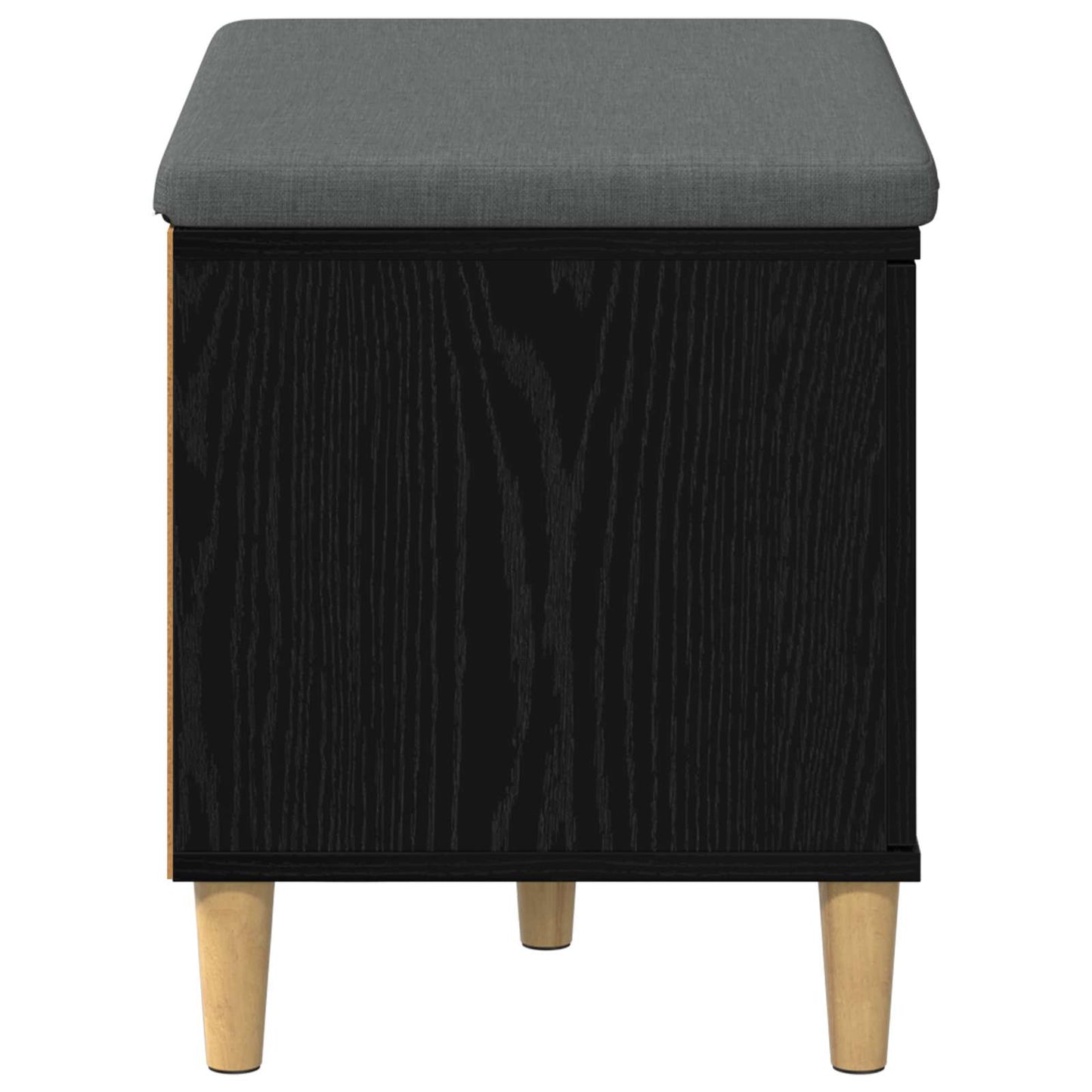 Gangbenk Svart Eik 60 x 38 x 46 cm Konstruert treverk og stoff