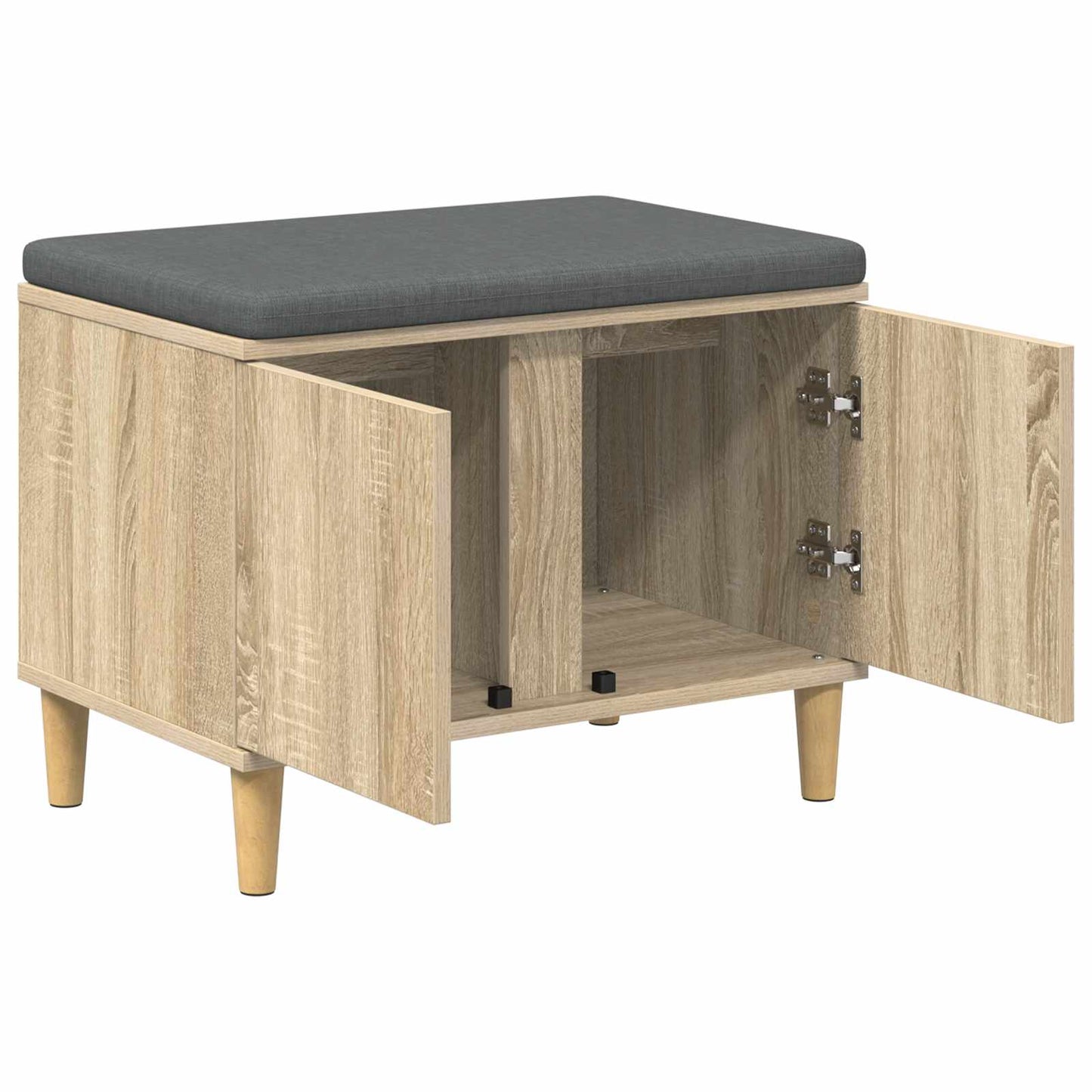 Gangbenk Sonoma eik 60 x 38 x 46 cm Konstruert treverk og stoff