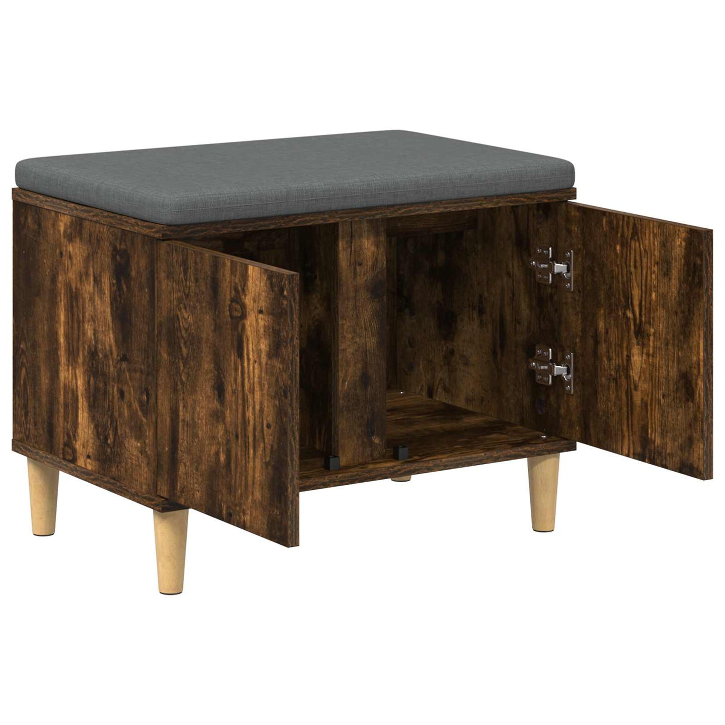 Gangbenk Røkt Eik 60 x 38 x 46 cm Konstruert treverk og stoff