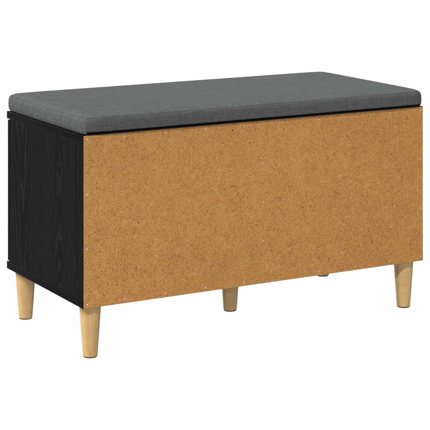 Gangbenk Svart Eik 80 x 38 x 46 cm Konstruert treverk og stoff