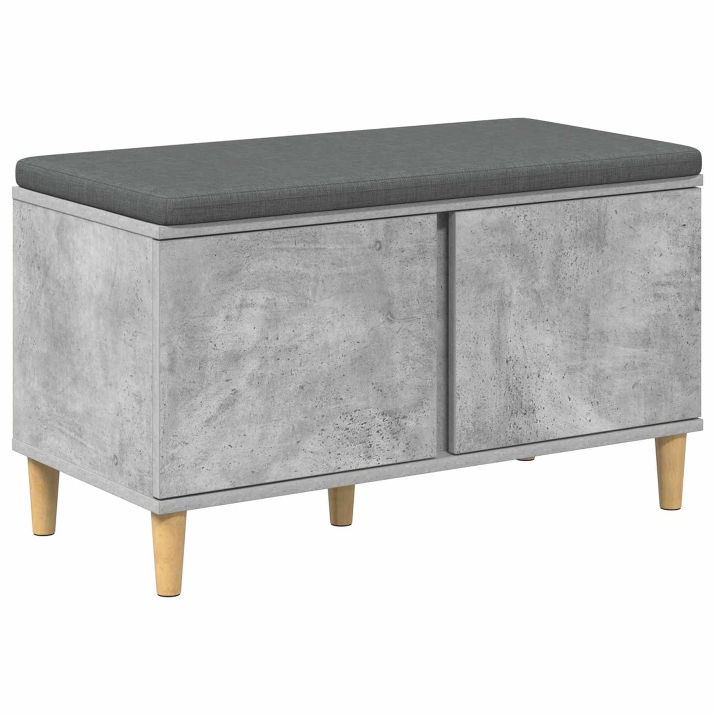 Gangbenk BetongGrå 80 x 38 x 46 cm Konstruert treverk og stoff
