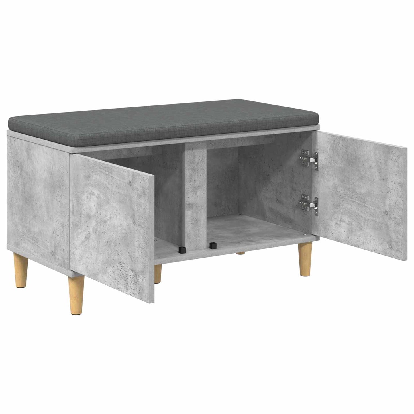Gangbenk BetongGrå 80 x 38 x 46 cm Konstruert treverk og stoff