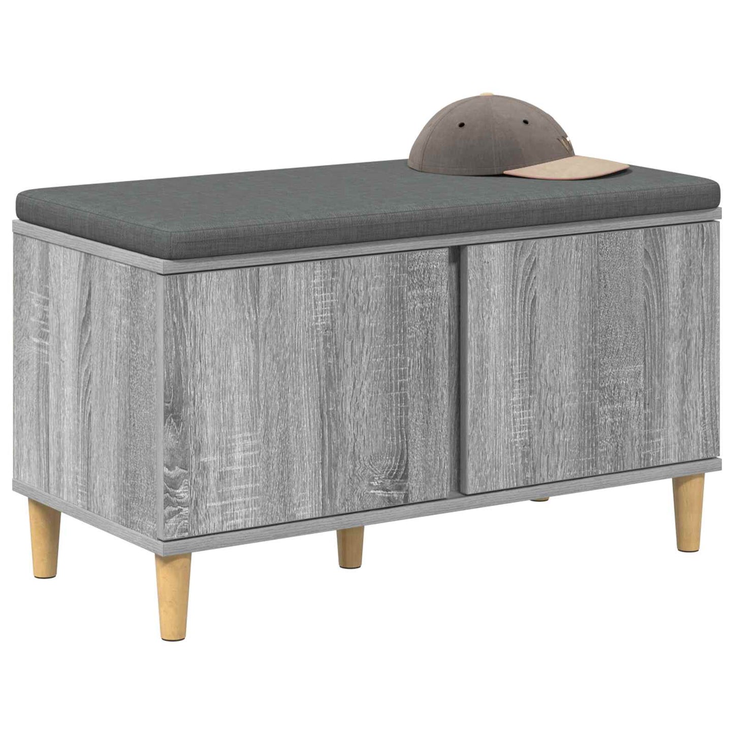 Gangbenk Grå Sonoma 80 x 38 x 46 cm Konstruert treverk og stoff