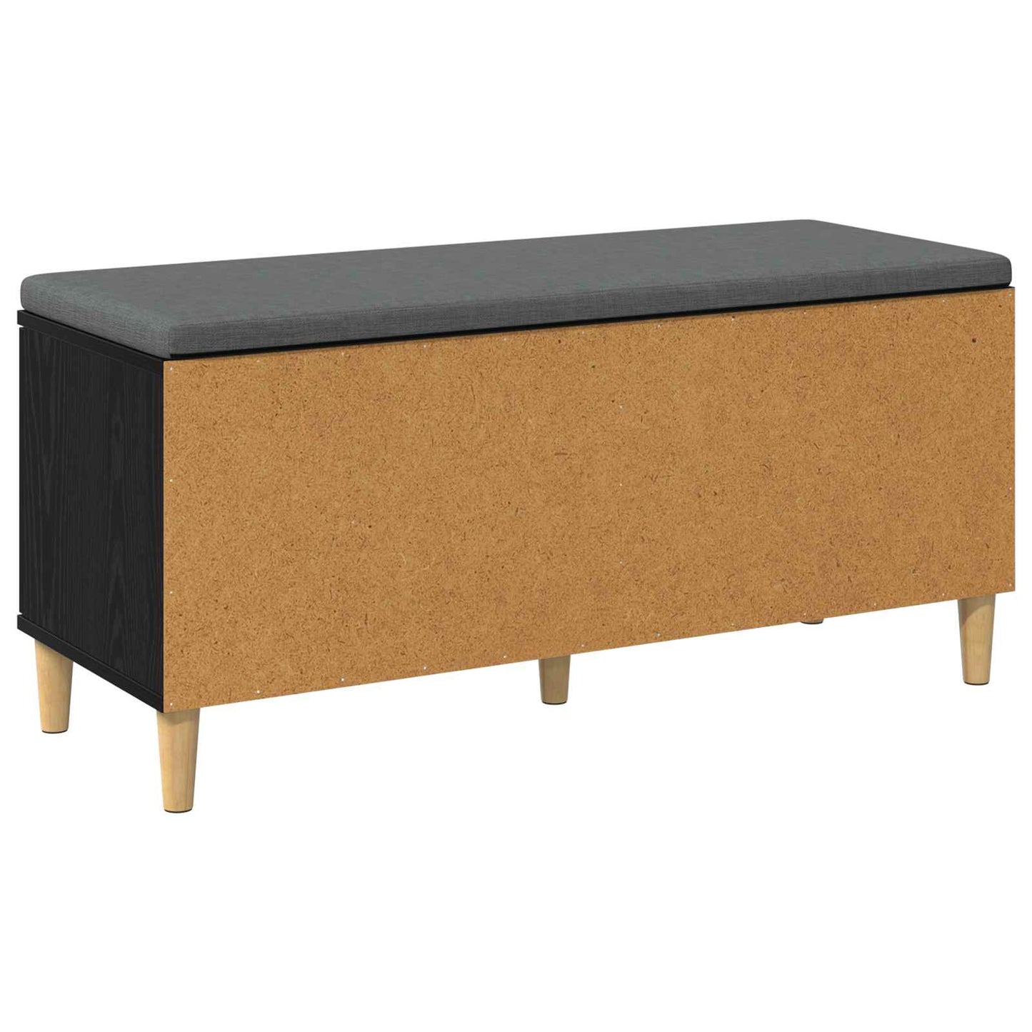 Gangbenk Svart Eik 100 x 38 x 46 cm Konstruert treverk og stoff